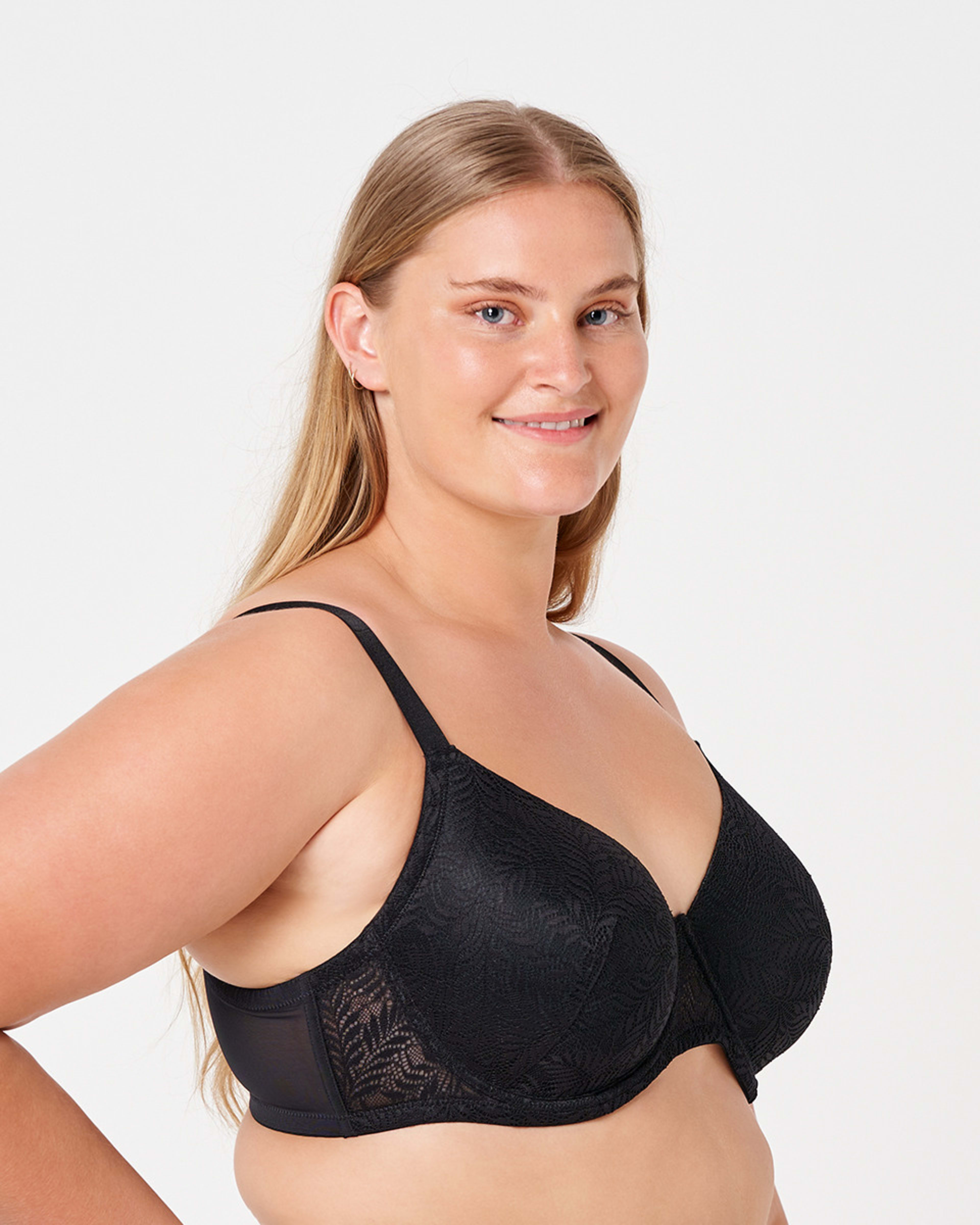 2 Full Figure Lace T-Shirt Bra BLACK, 2 of 5