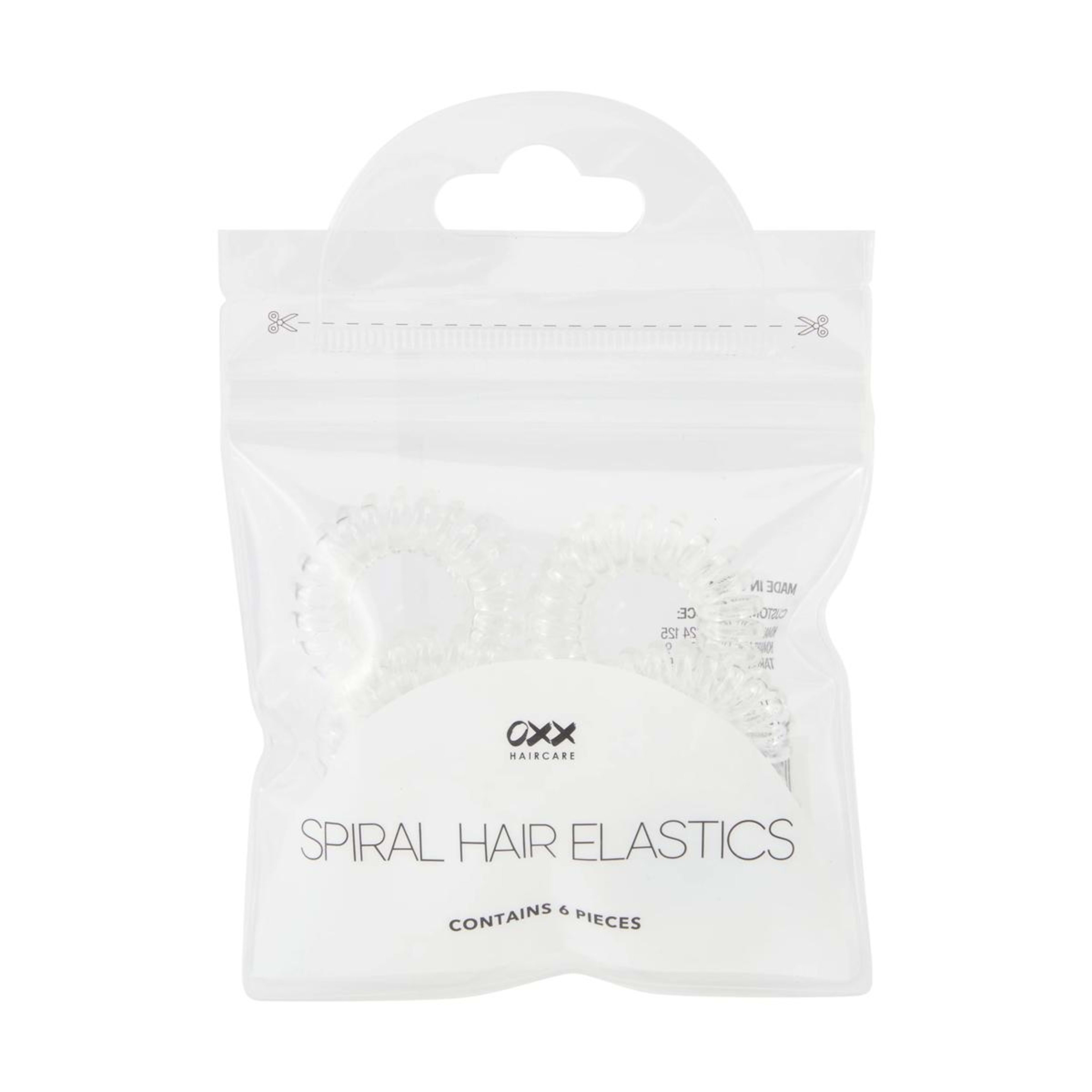 4 OXX Haircare 6 Piece Spiral Hair Elastics - Clear, 4 of 4