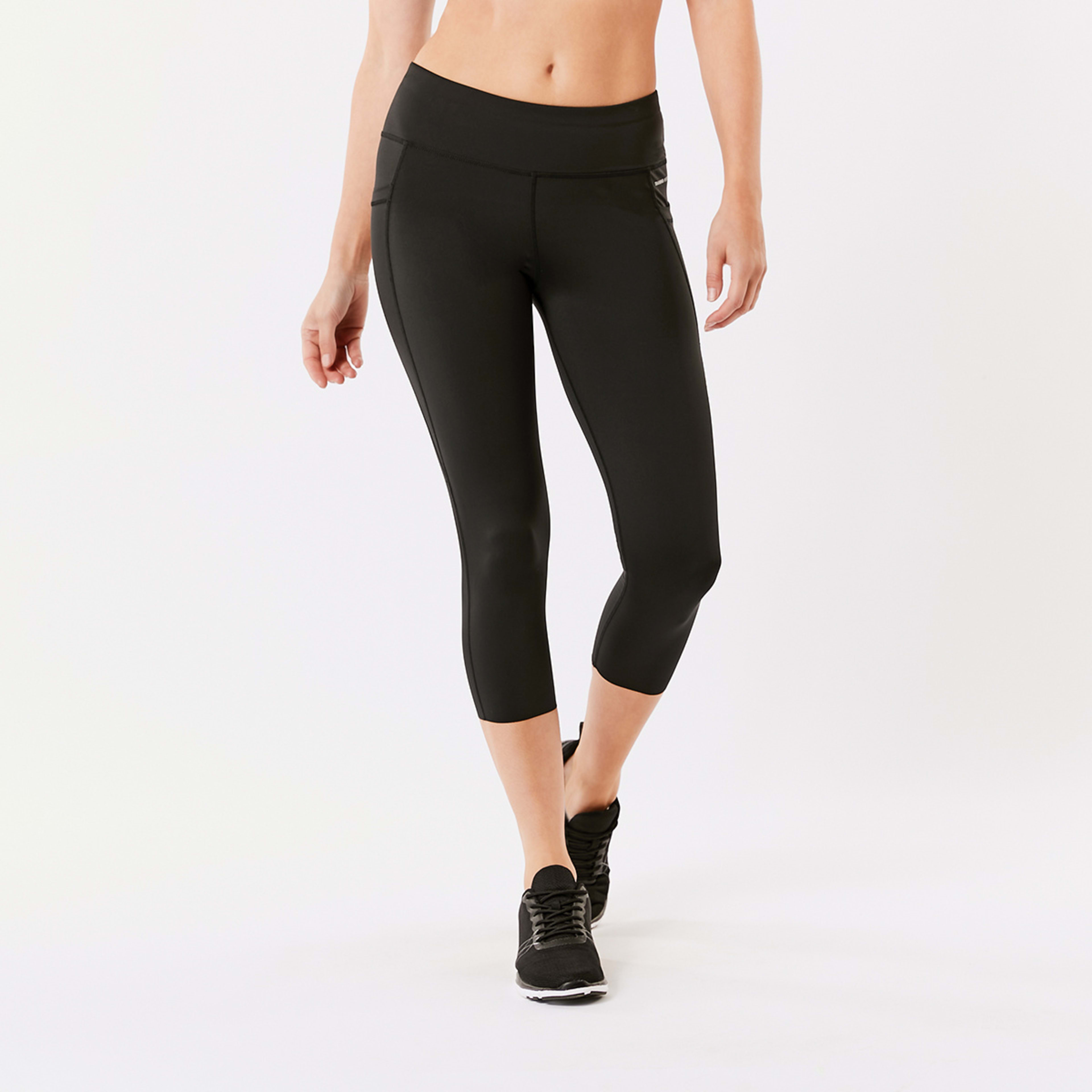 1 Active Womens Crop Training Leggings Black, 1 of 6