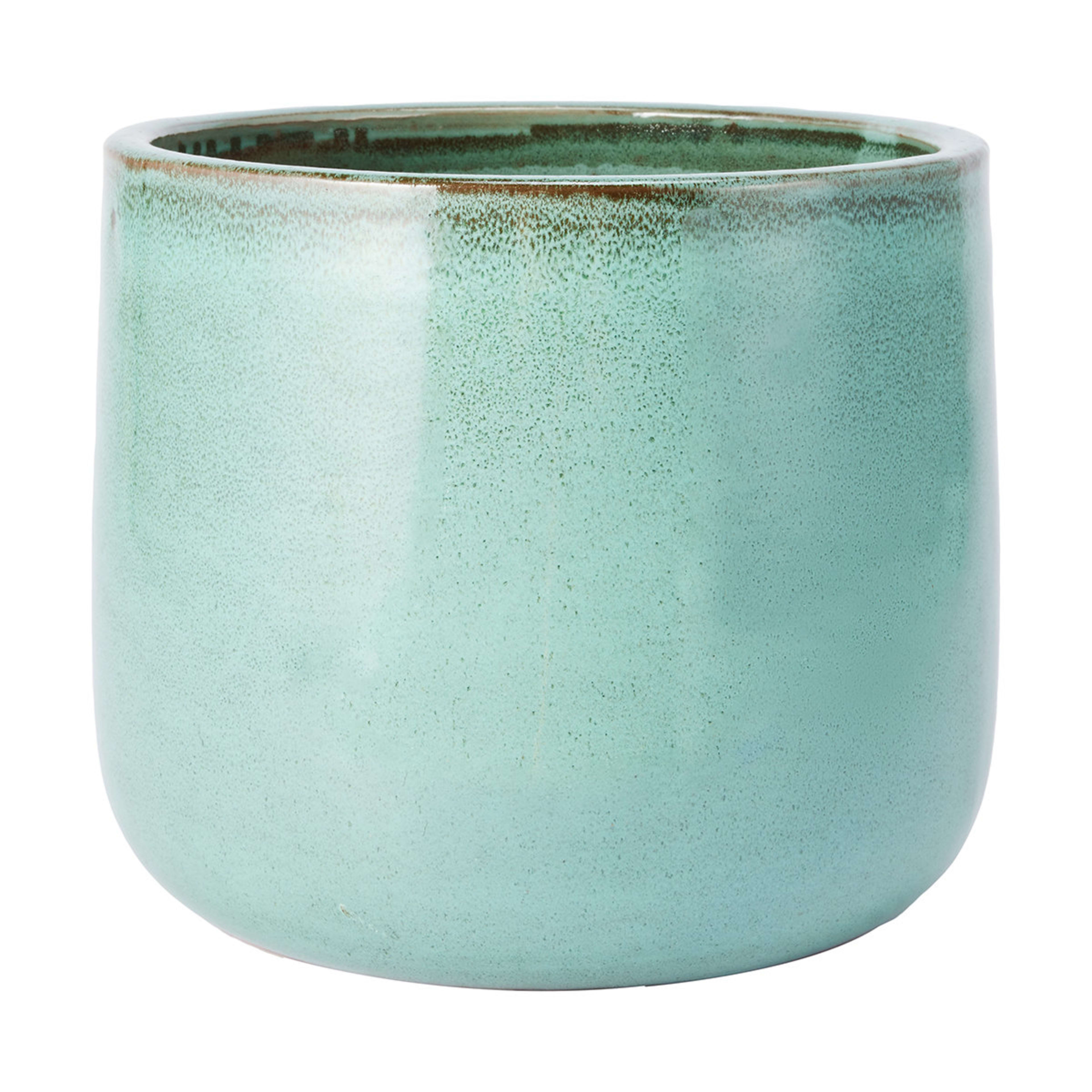 1 Glazed Teal Pot, 1 of 6