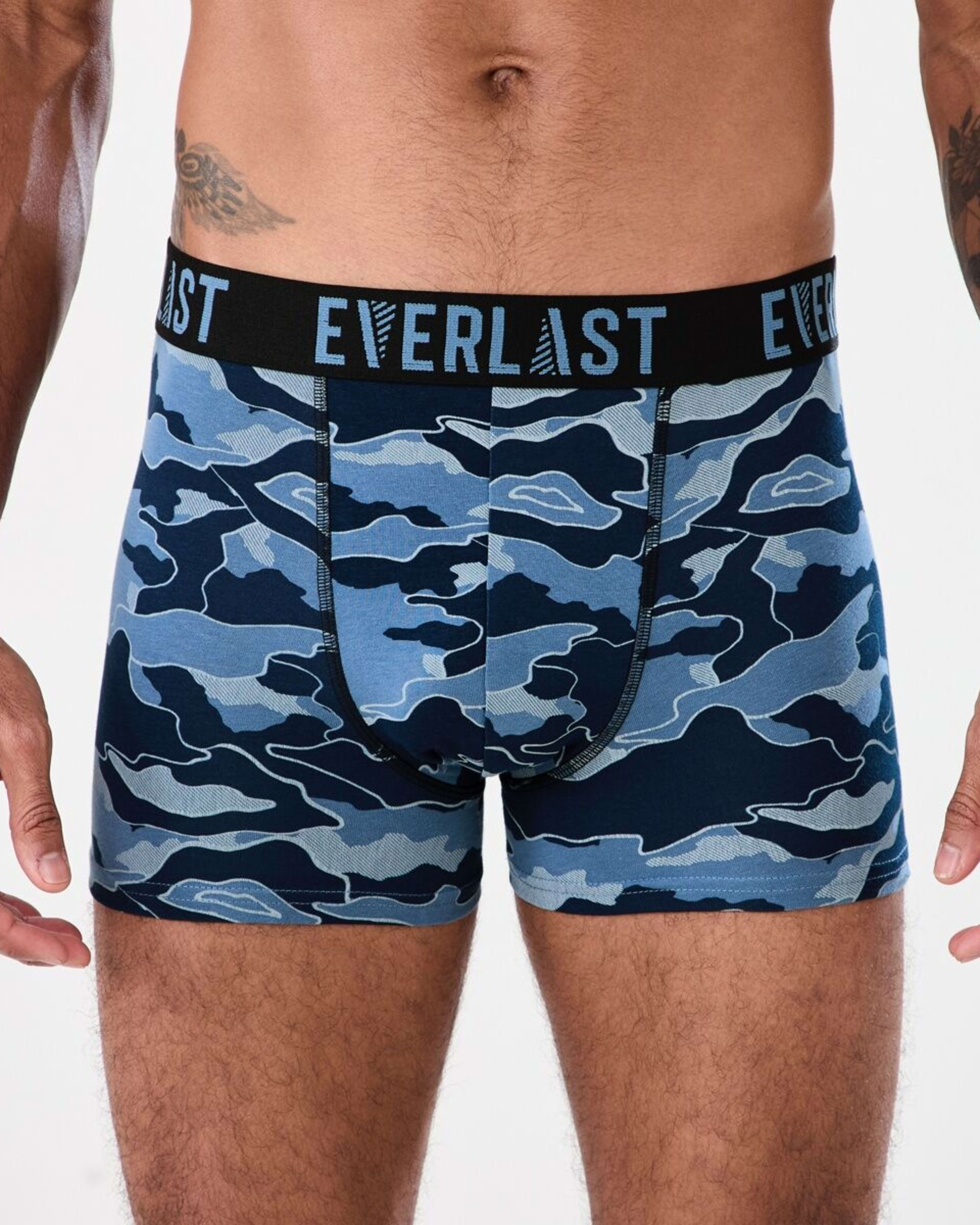 2 3 Pack Everlast Mens Workwear Trunks BLUE CAMO, 2 of 7