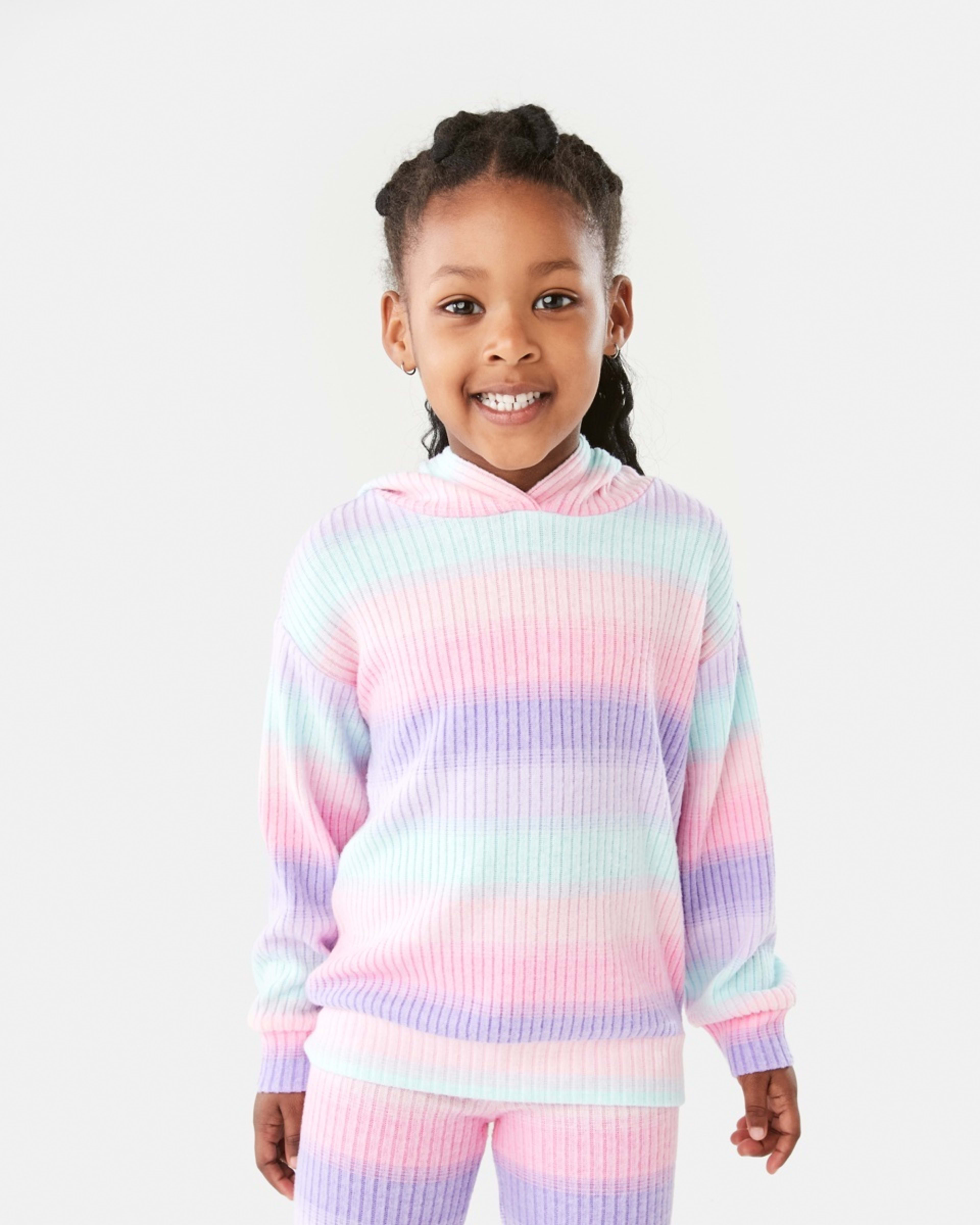1 Brushed Hooded T-shirt Stripes, 1 of 9