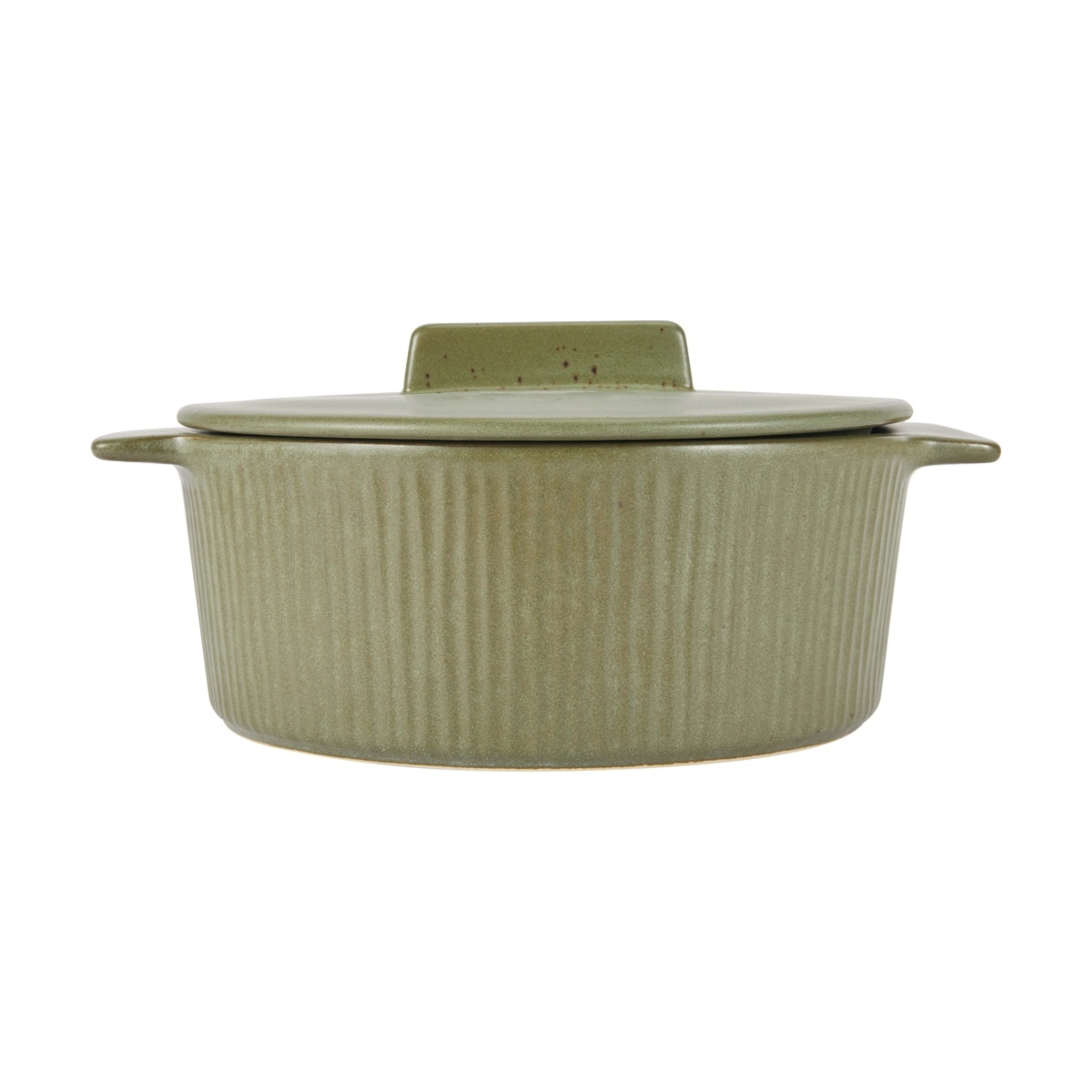 1 Ceramic Casserole - Olive