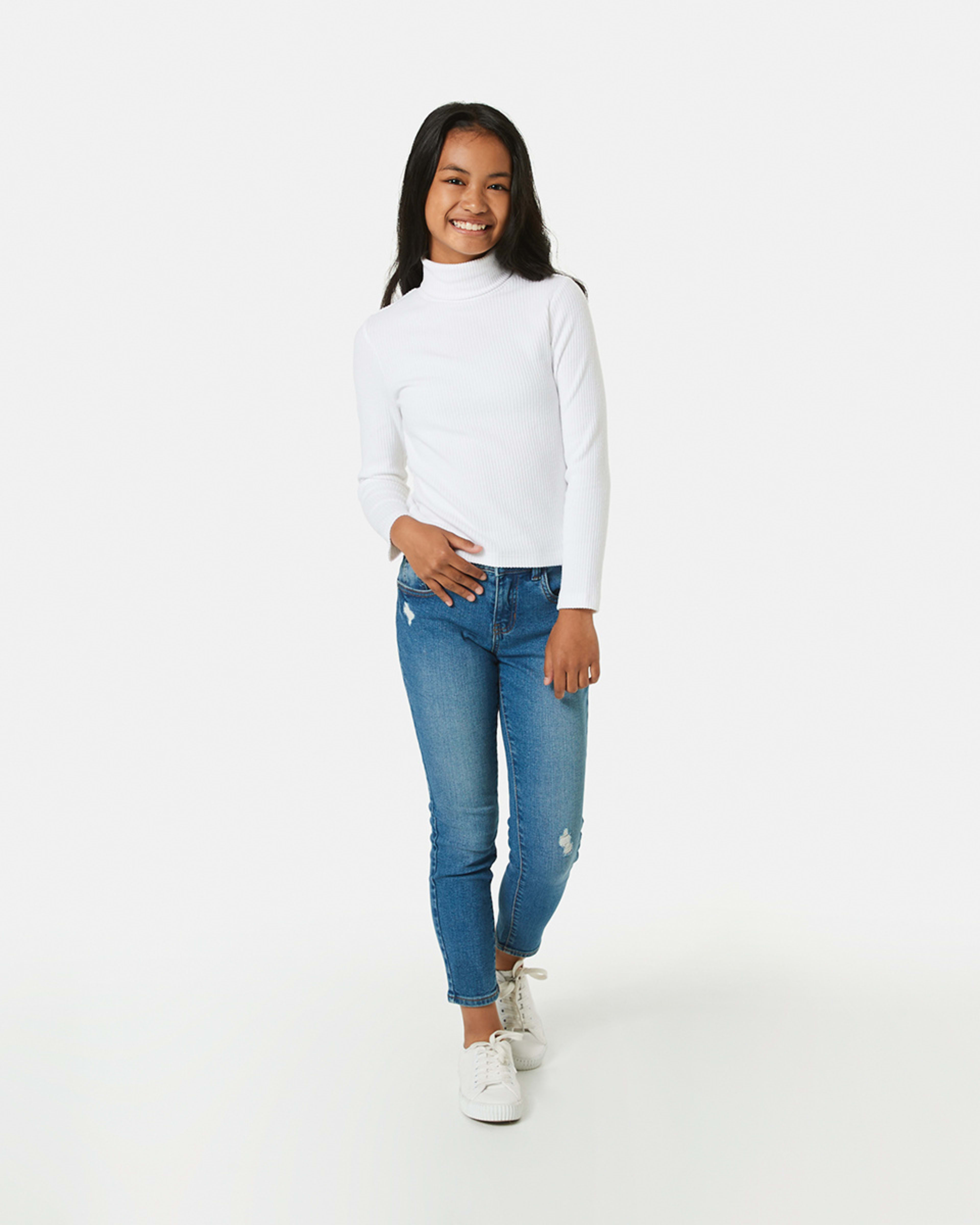 Long Sleeve Rib Skivvy - Kmart