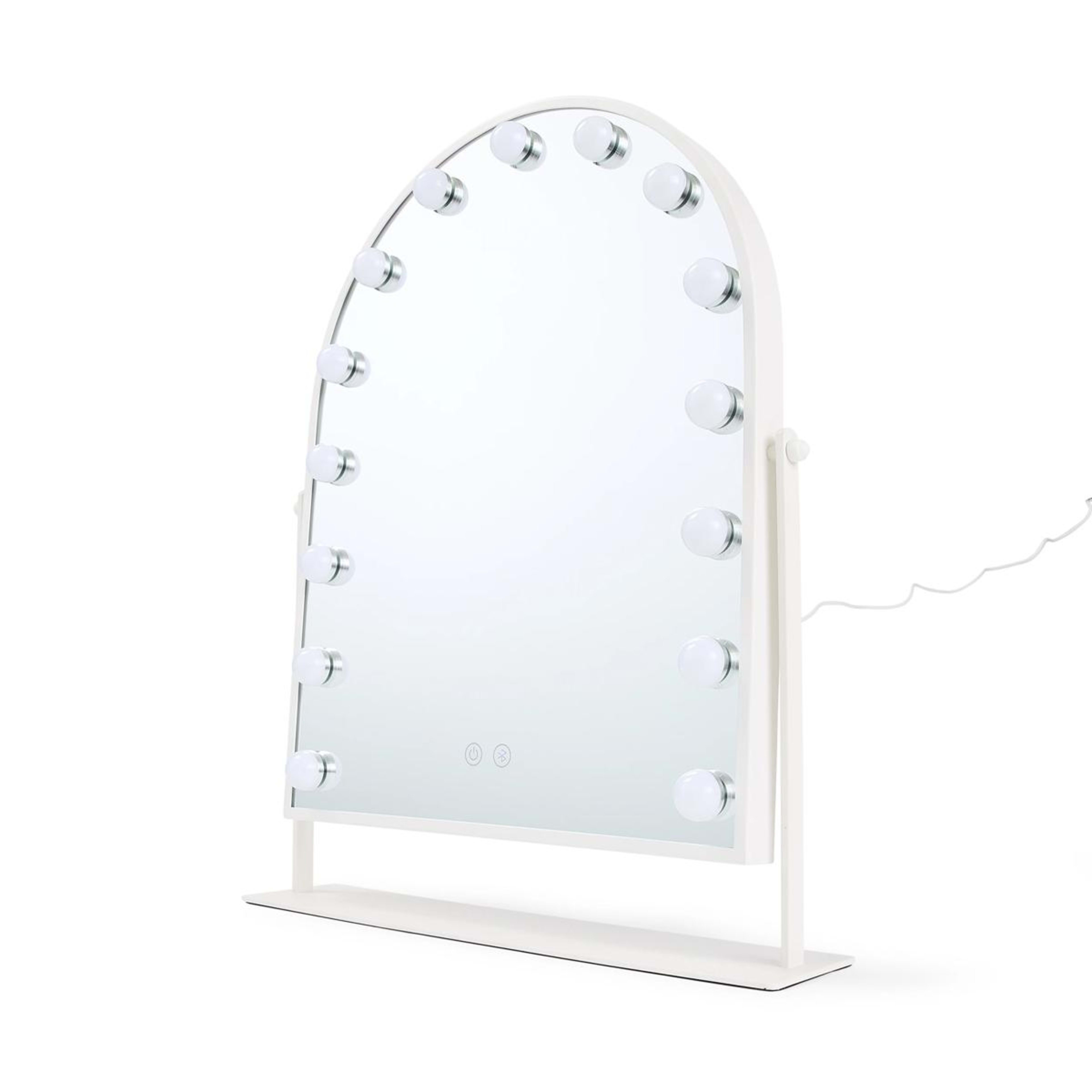 3 Bluetooth Arch LED Mirror - White, 3 of 10