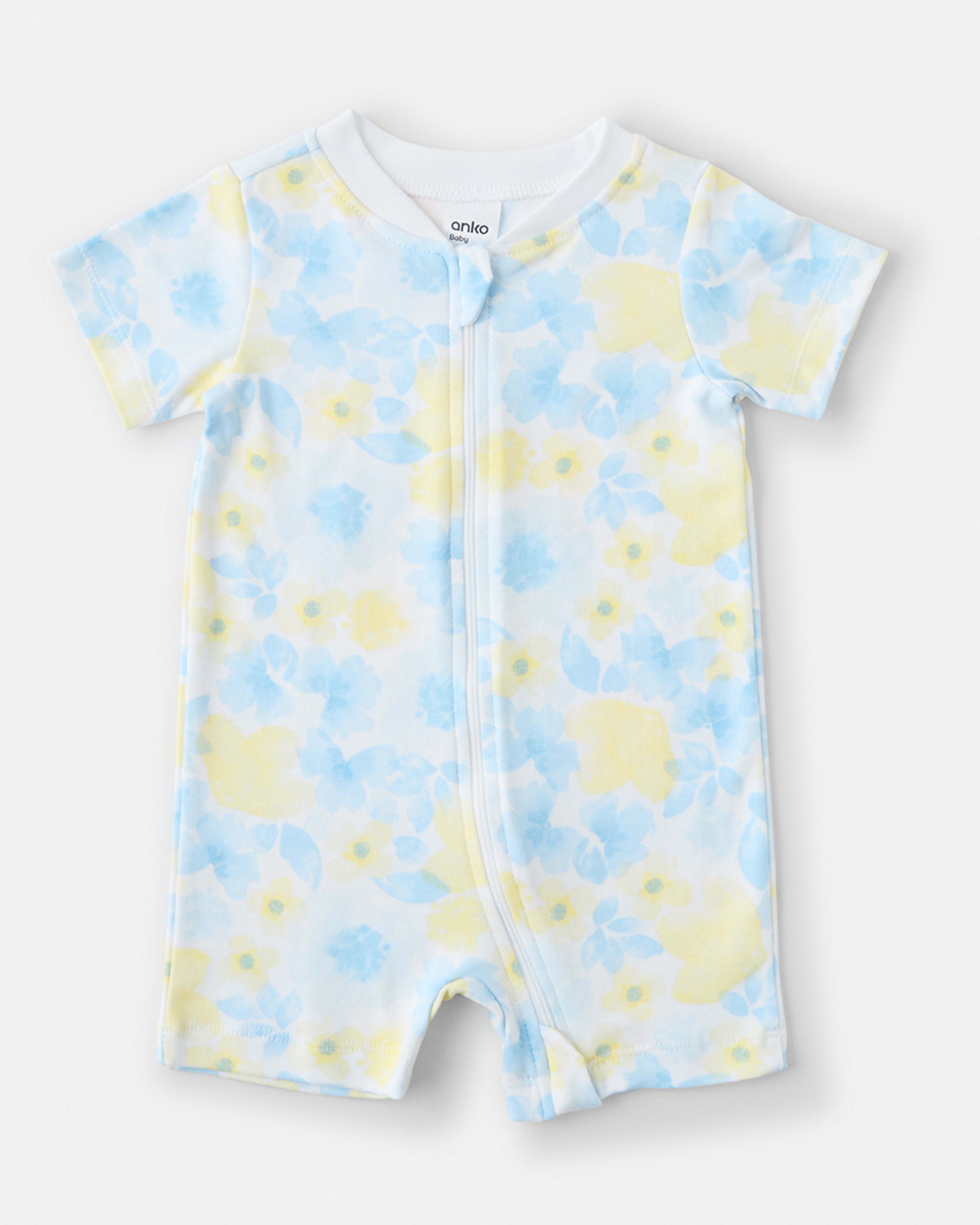 1 Zip Romper Floralblue, 1 of 3