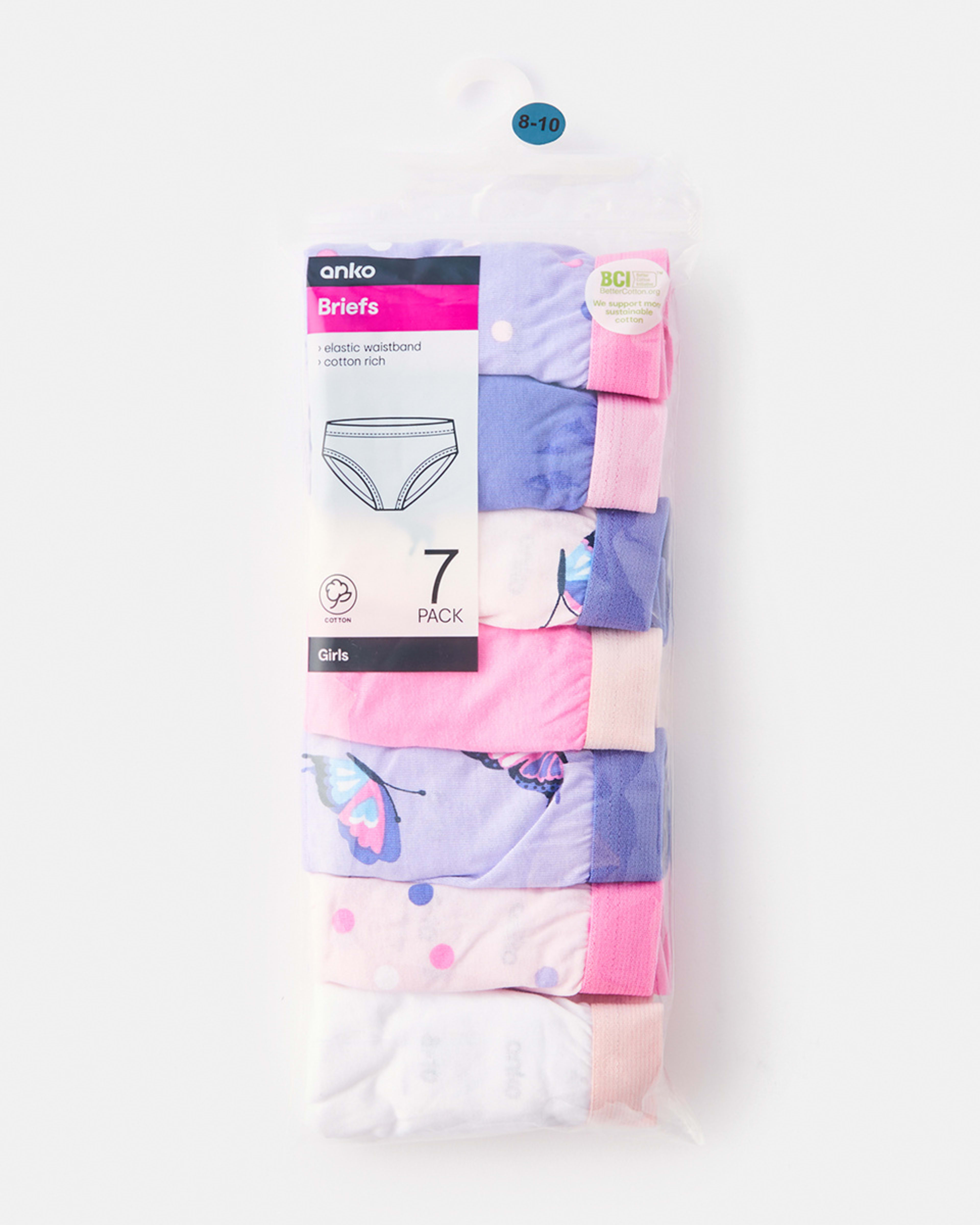 10 7 Pack Print Briefs Butterfly, 10 of 10