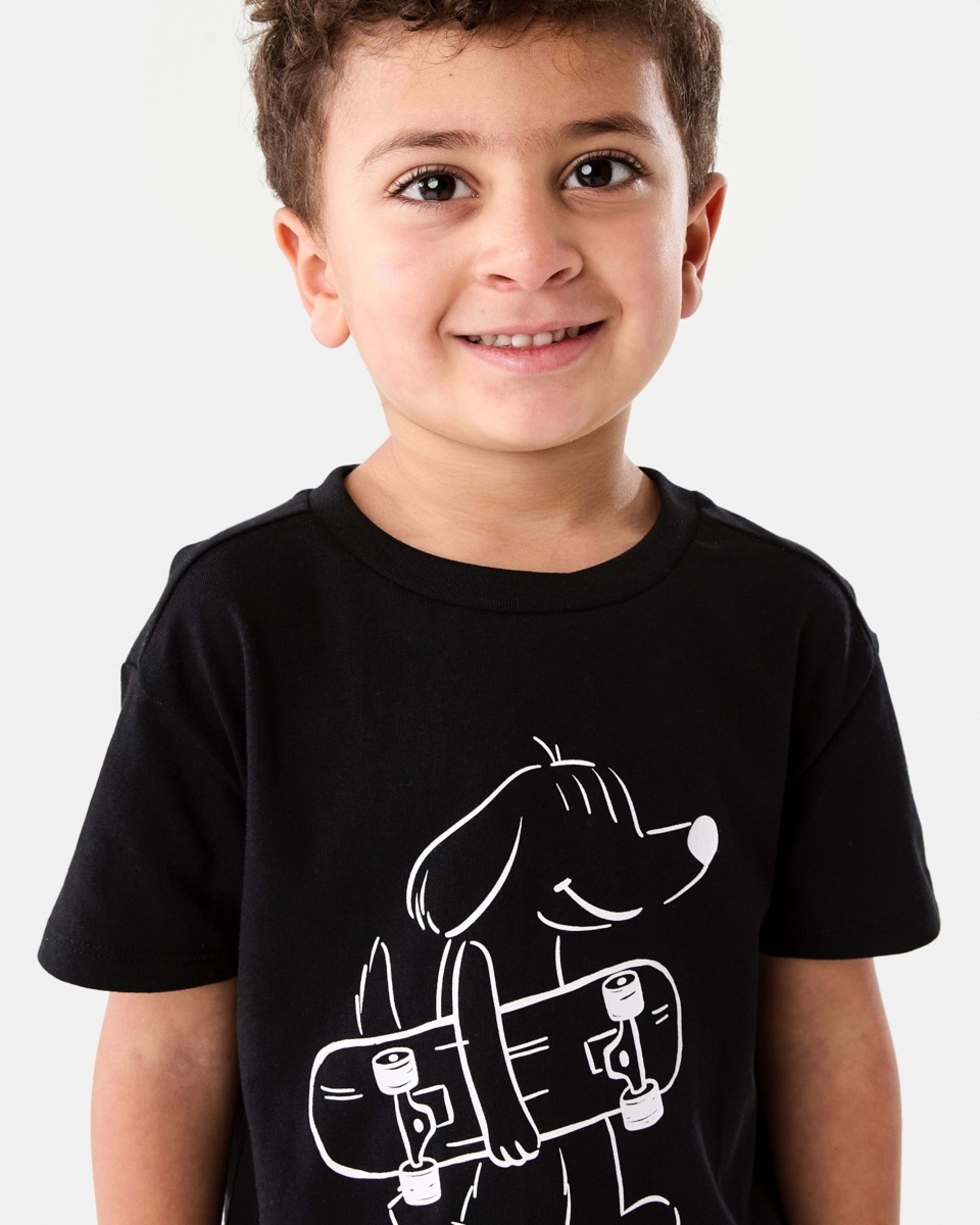 3 Chest Print T-shirt SKATE DOG KMART BLACK, 3 of 6