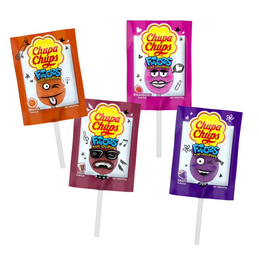 35 Piece Chupa Chups Faces Flat Lollipops 210g Kmart