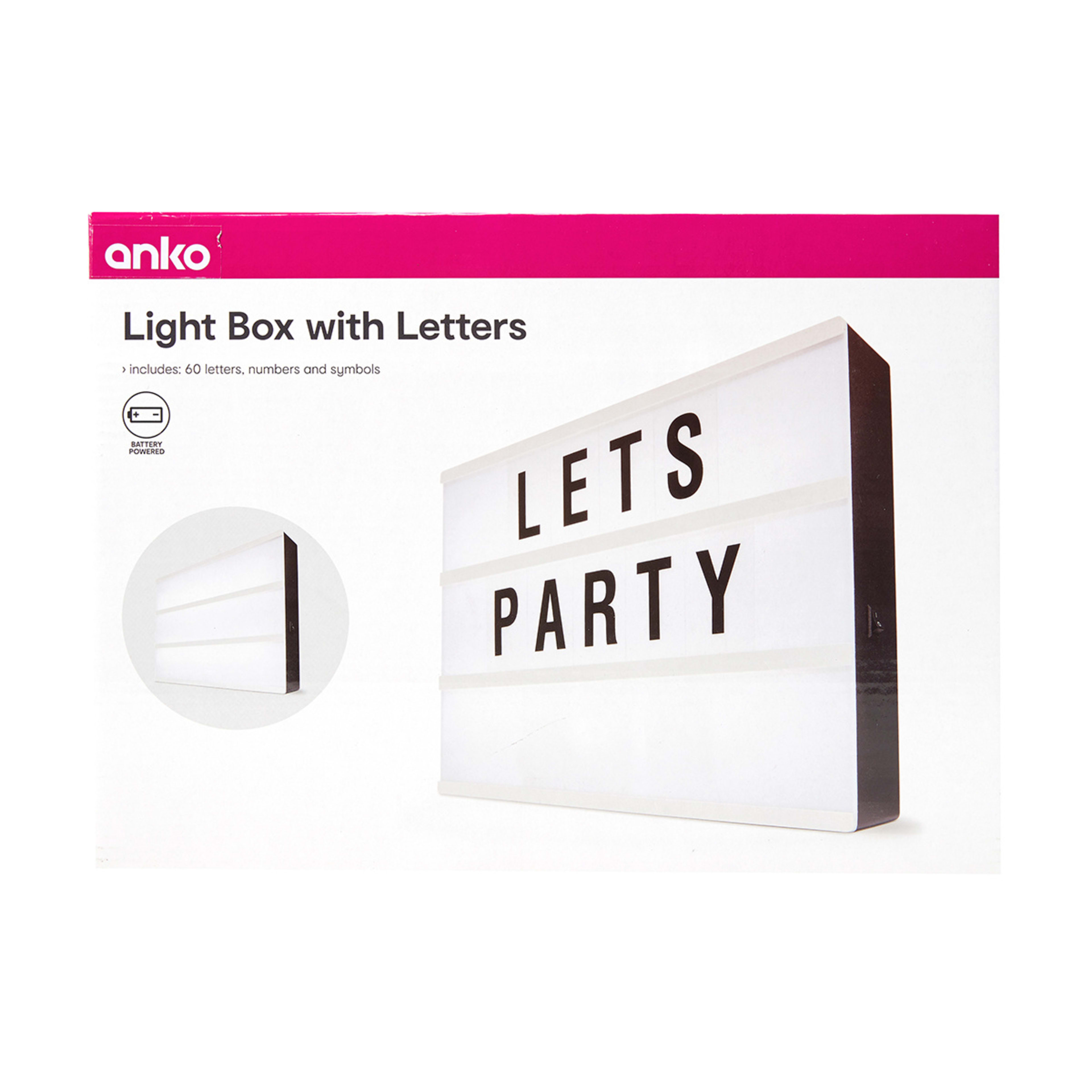 Light Box with Letters Kmart