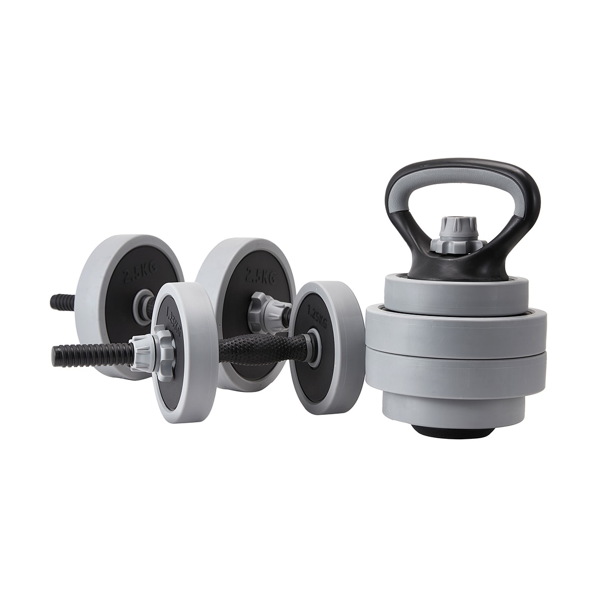 15kg Adjustable Kettlebell and Dumbbell Set