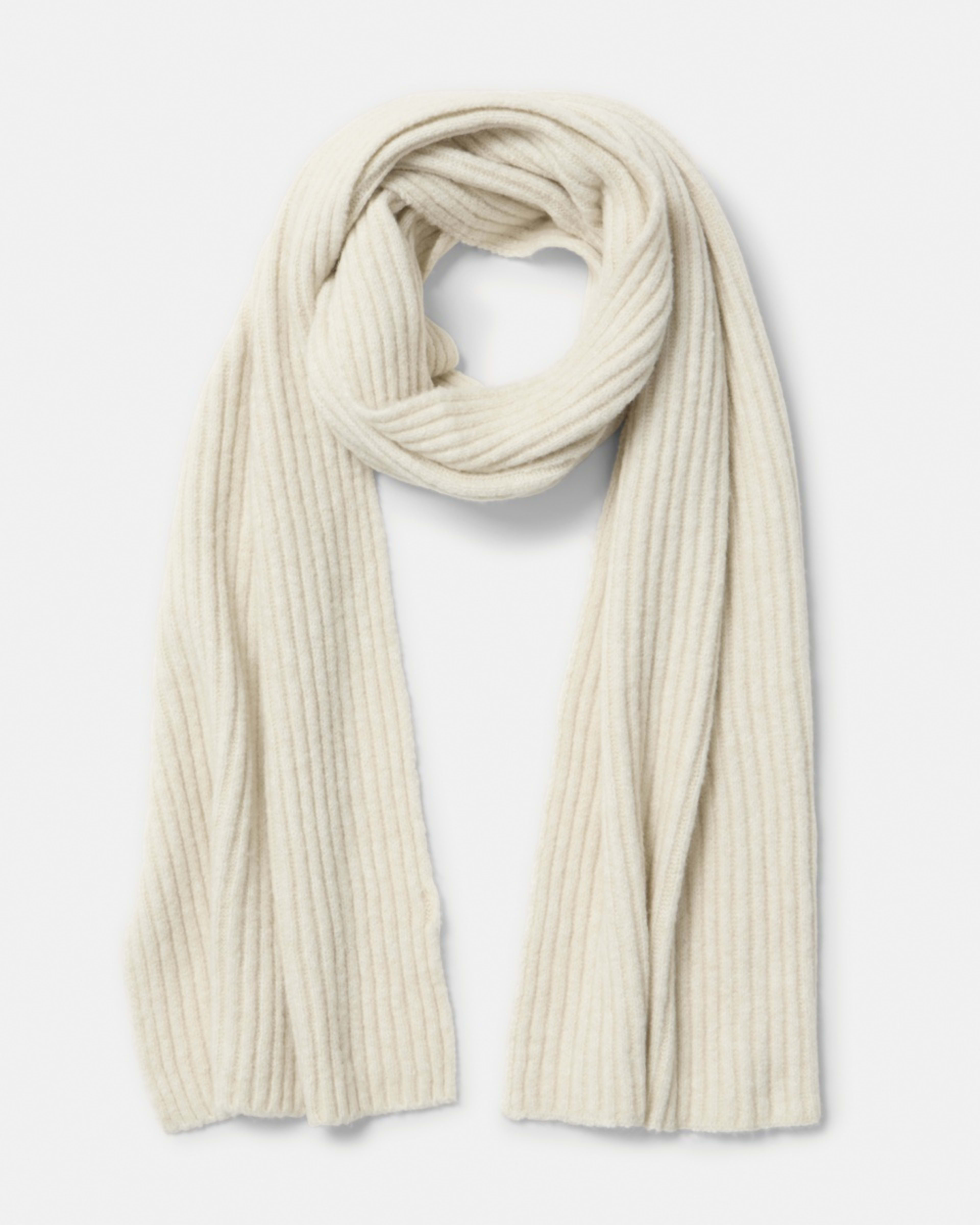 1 Basic Rib Scarf Lt Stone