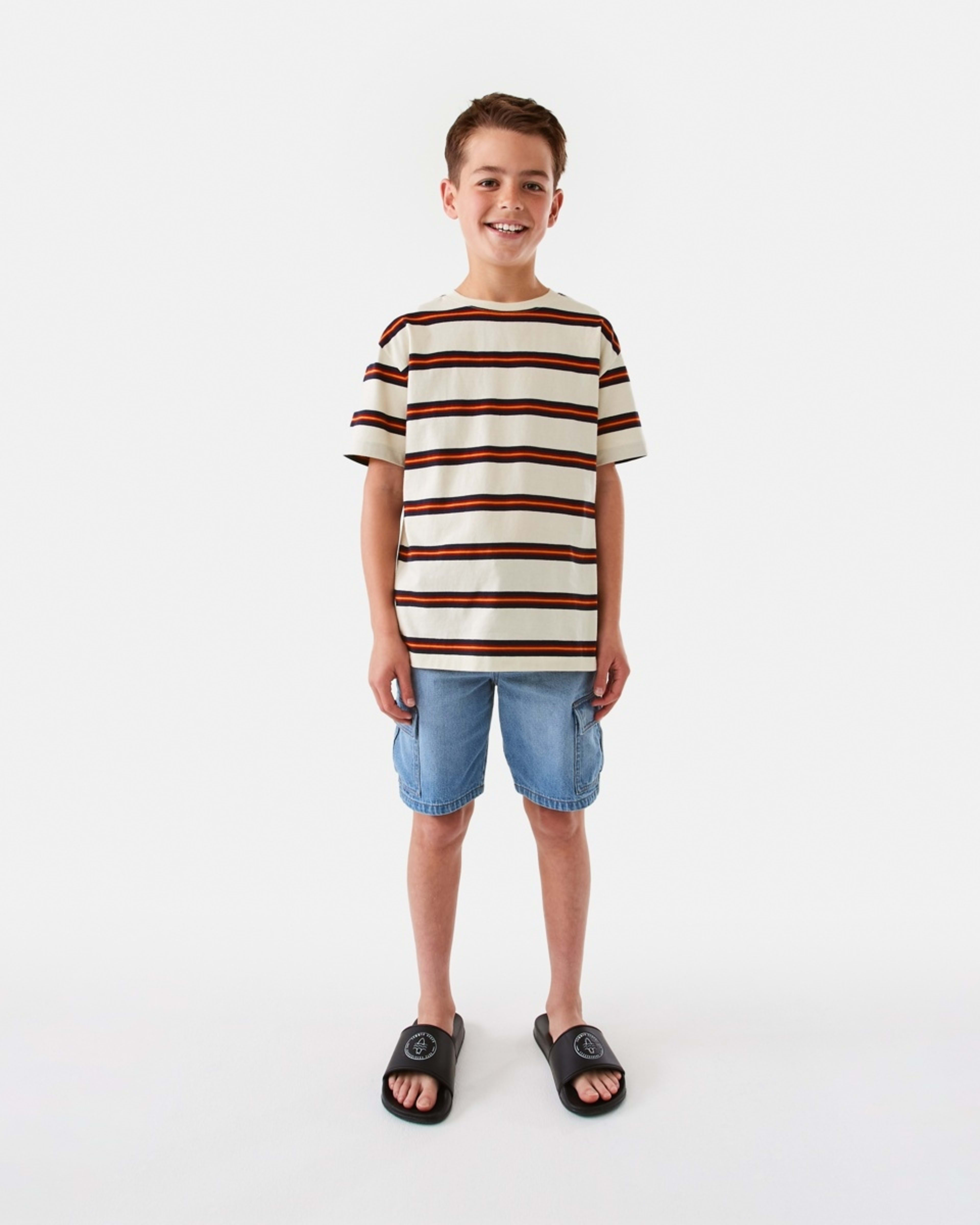 5 Short Sleeve Stripe T-shirt Bge Rtrstr, 5 of 8