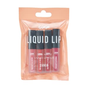 OXX Cosmetics 4 Piece Demi Matte Liquid Lipstick - Tango