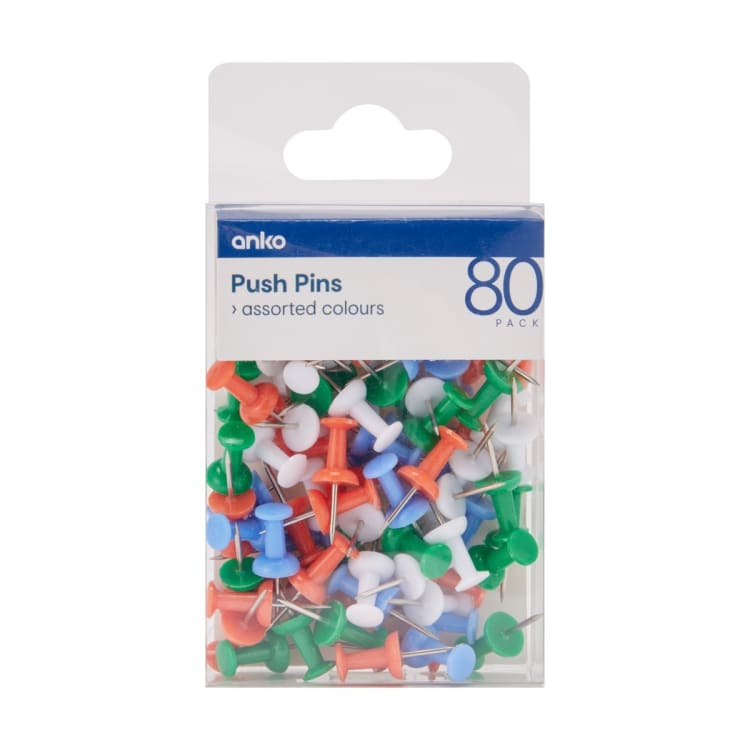 80 Pack Push Pins - Kmart