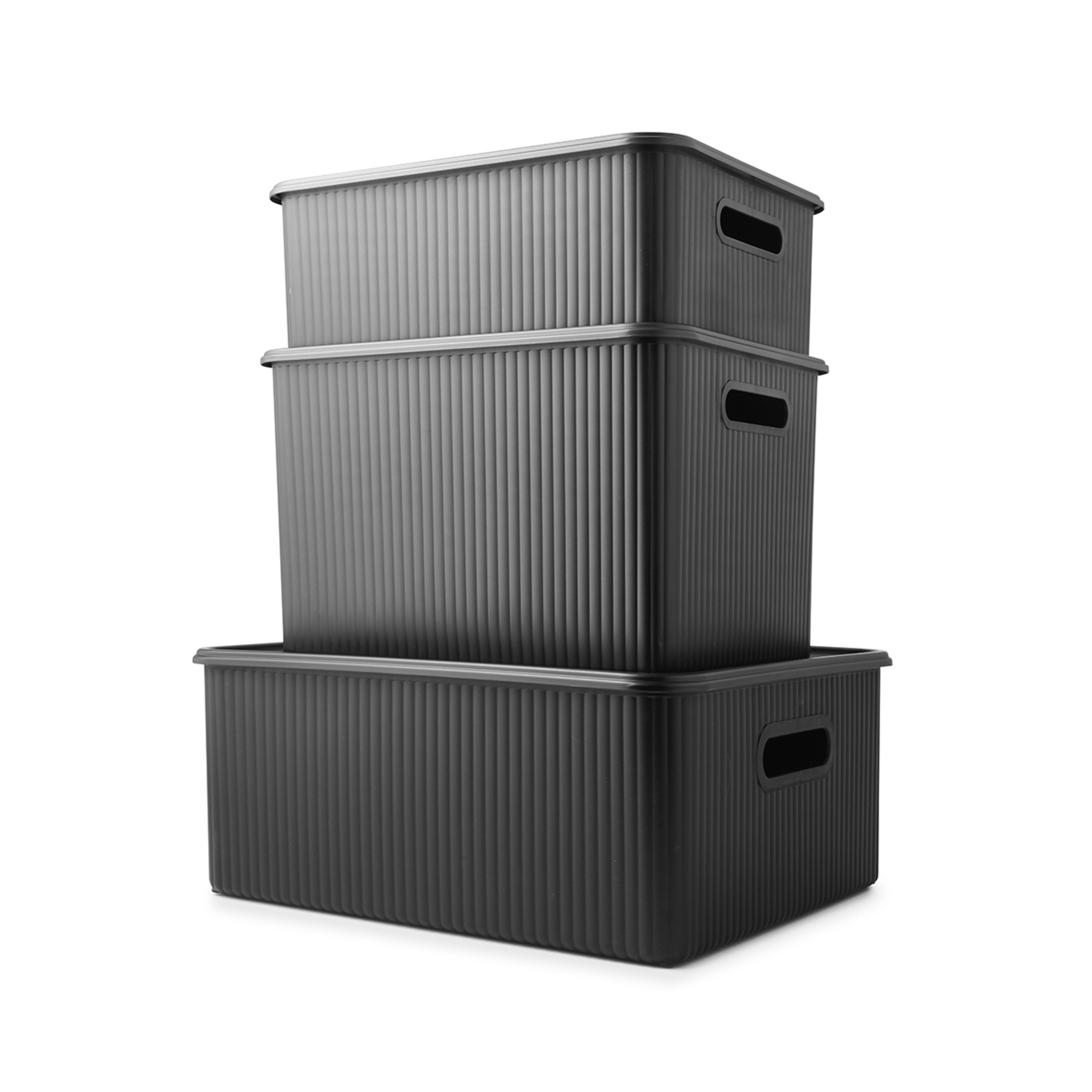 10 19L Ribbed Container - Black, 10 of 10