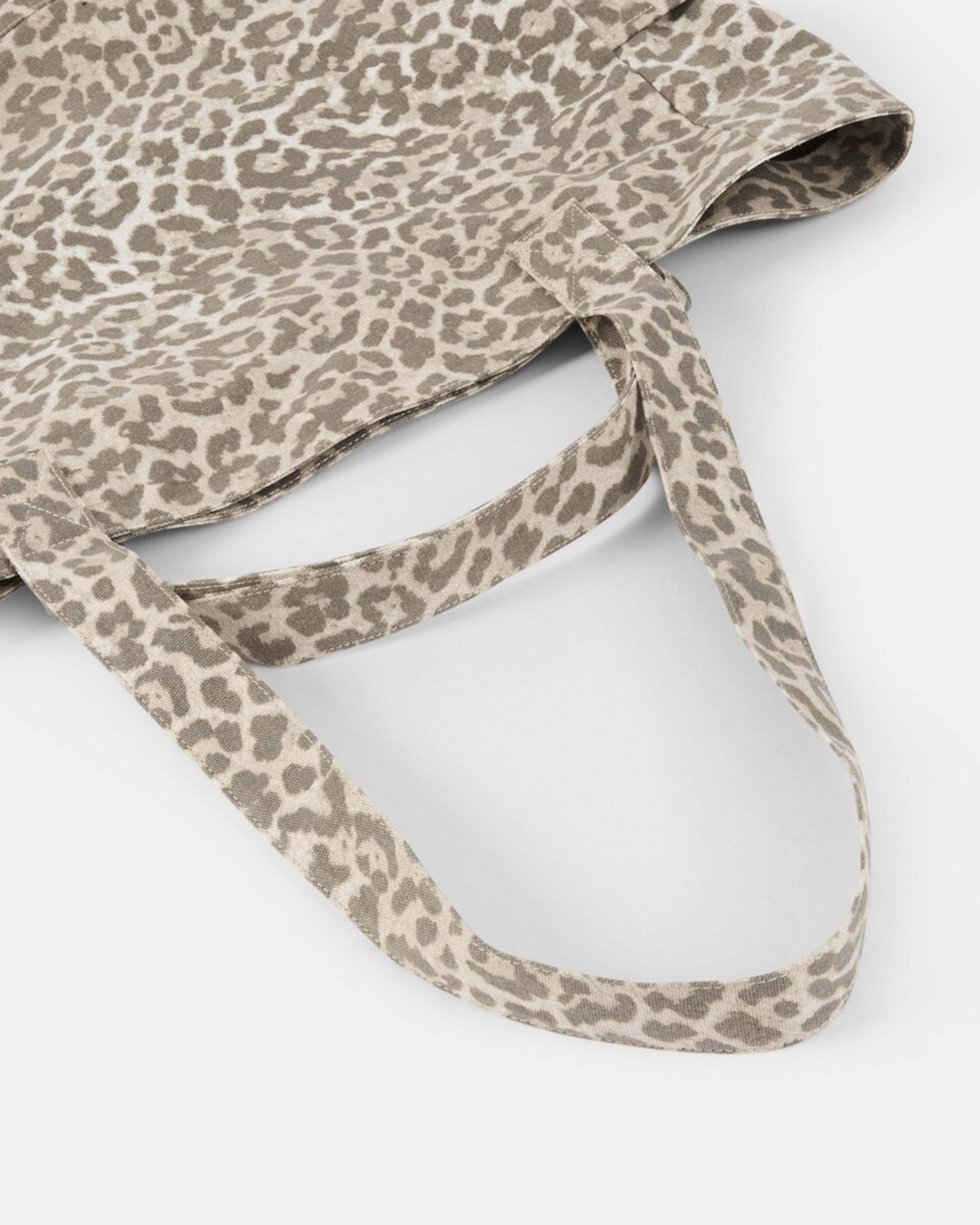 4 Woven Oversized Tote Leopard, 4 of 5