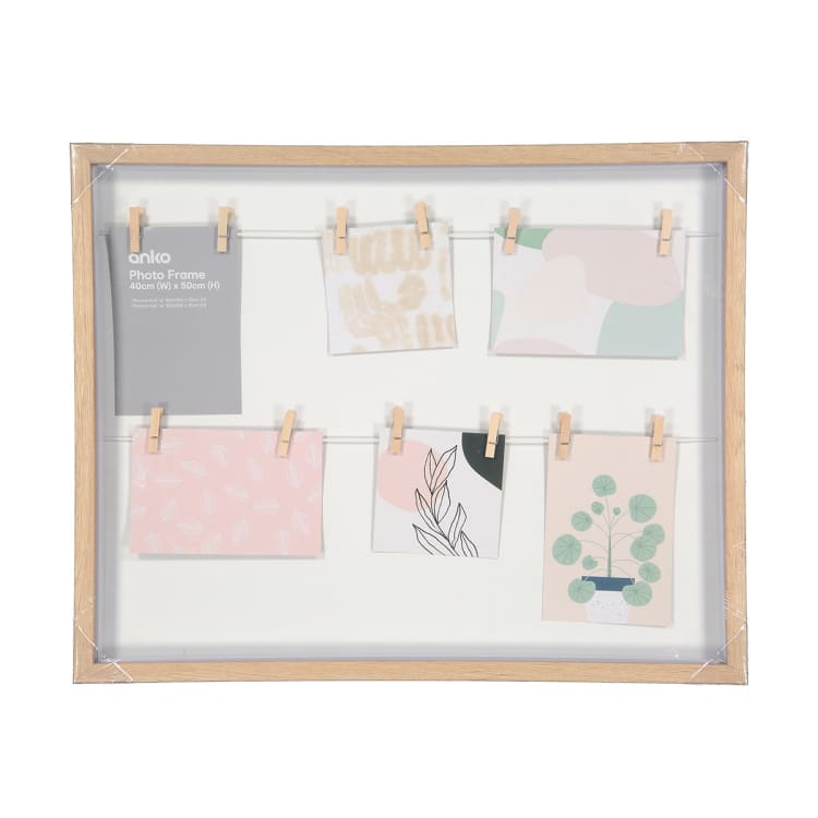 Frame Collage Pegged 40cm x 50cm Oak Look Kmart