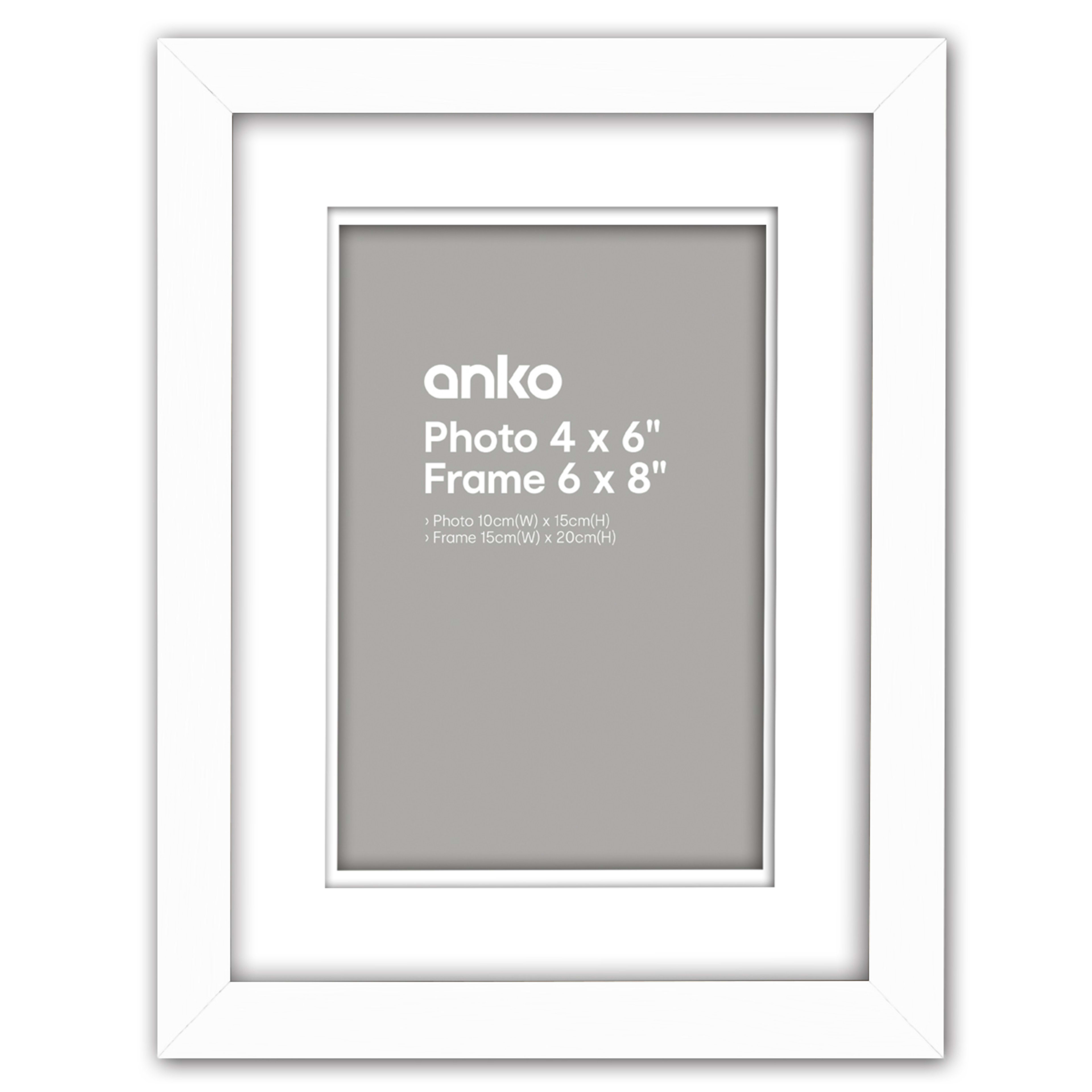 1 Nice Photo Frame - 4in. x 6in. (10cm x 15cm), White