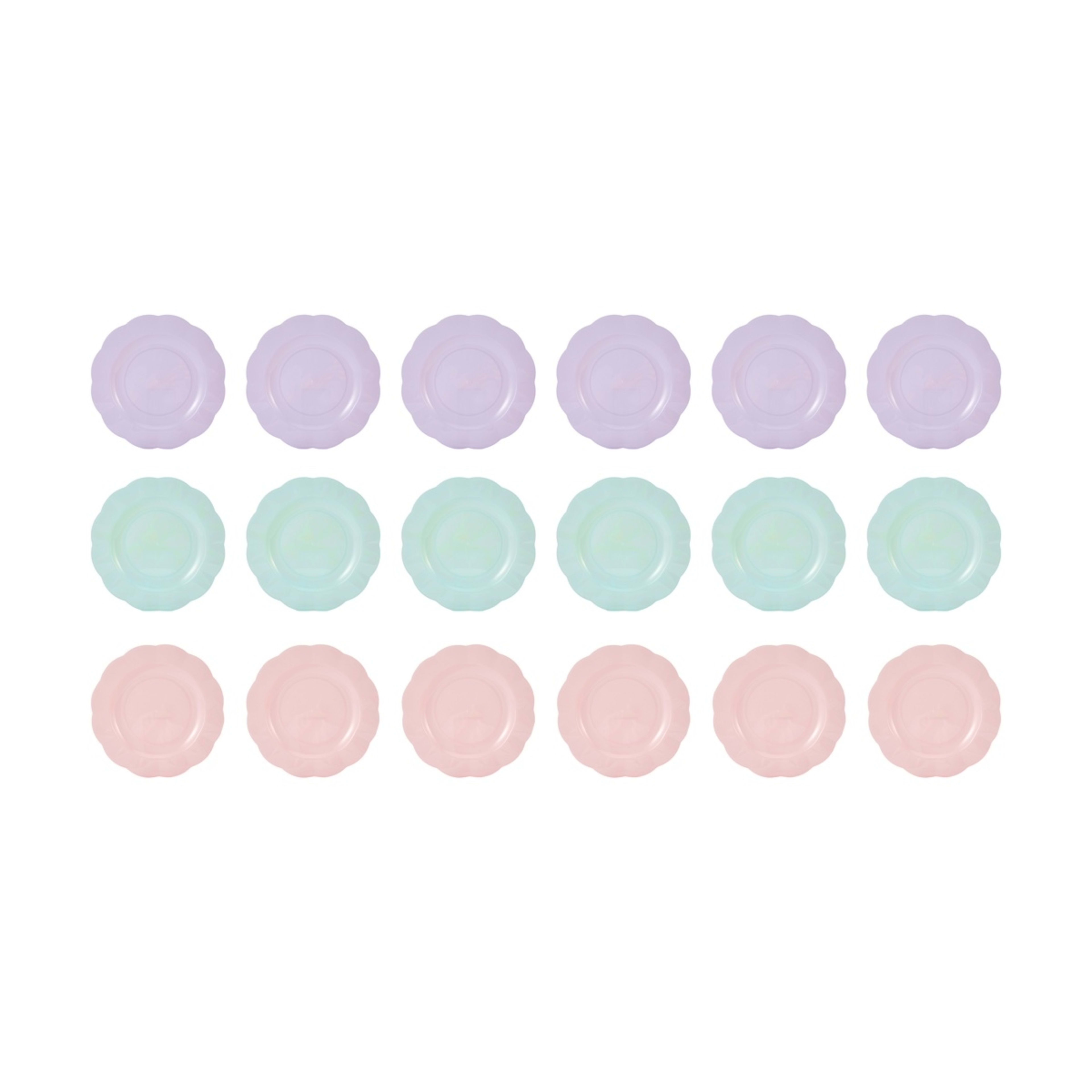1 6 Piece Reusable Pastel Coloured Plates, 1 of 5