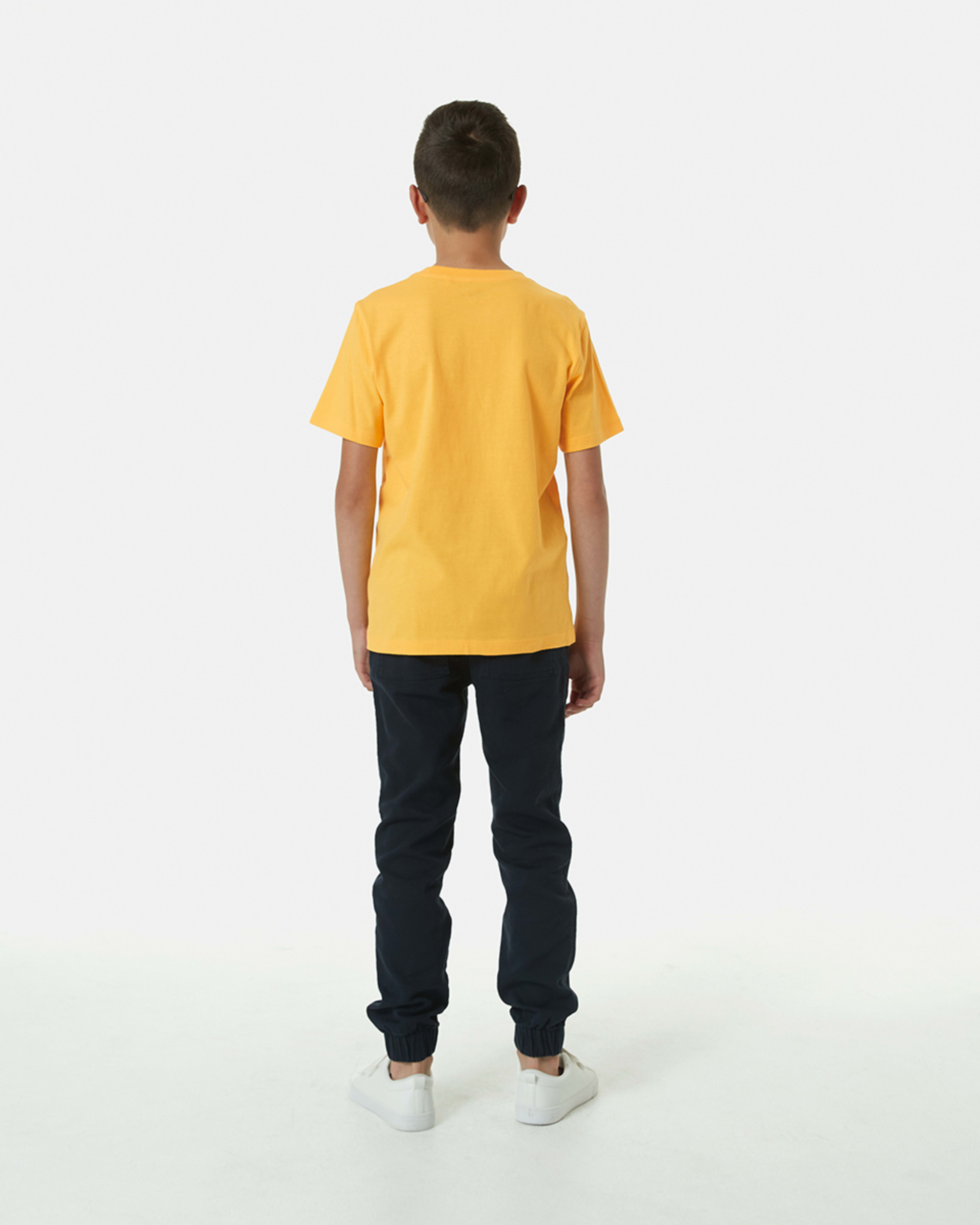 6 Short Sleeve Plain T-shirt LEMON CHROME, 6 of 8