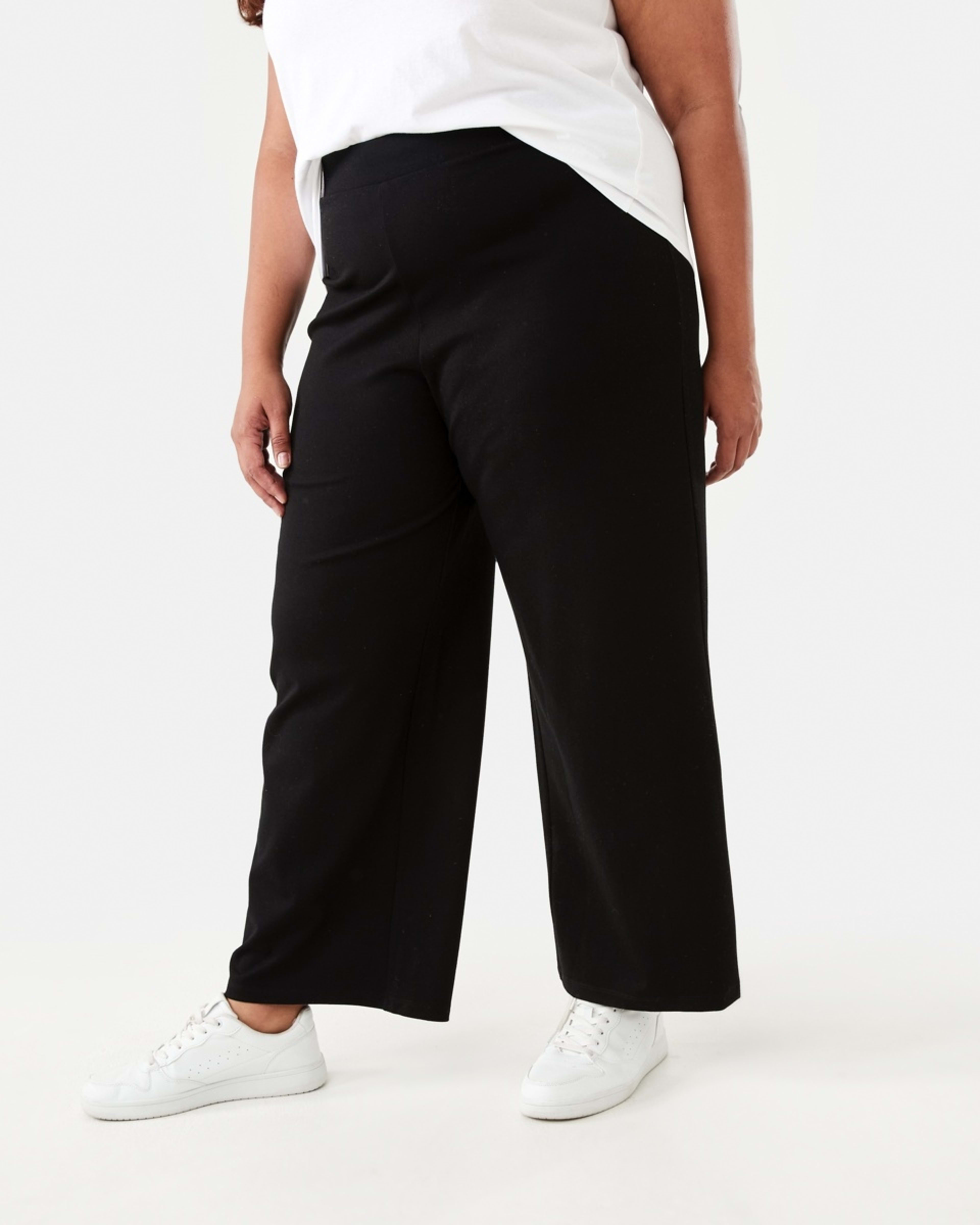 2 Curve Wide Leg Ponte Pants Black, 2 of 4
