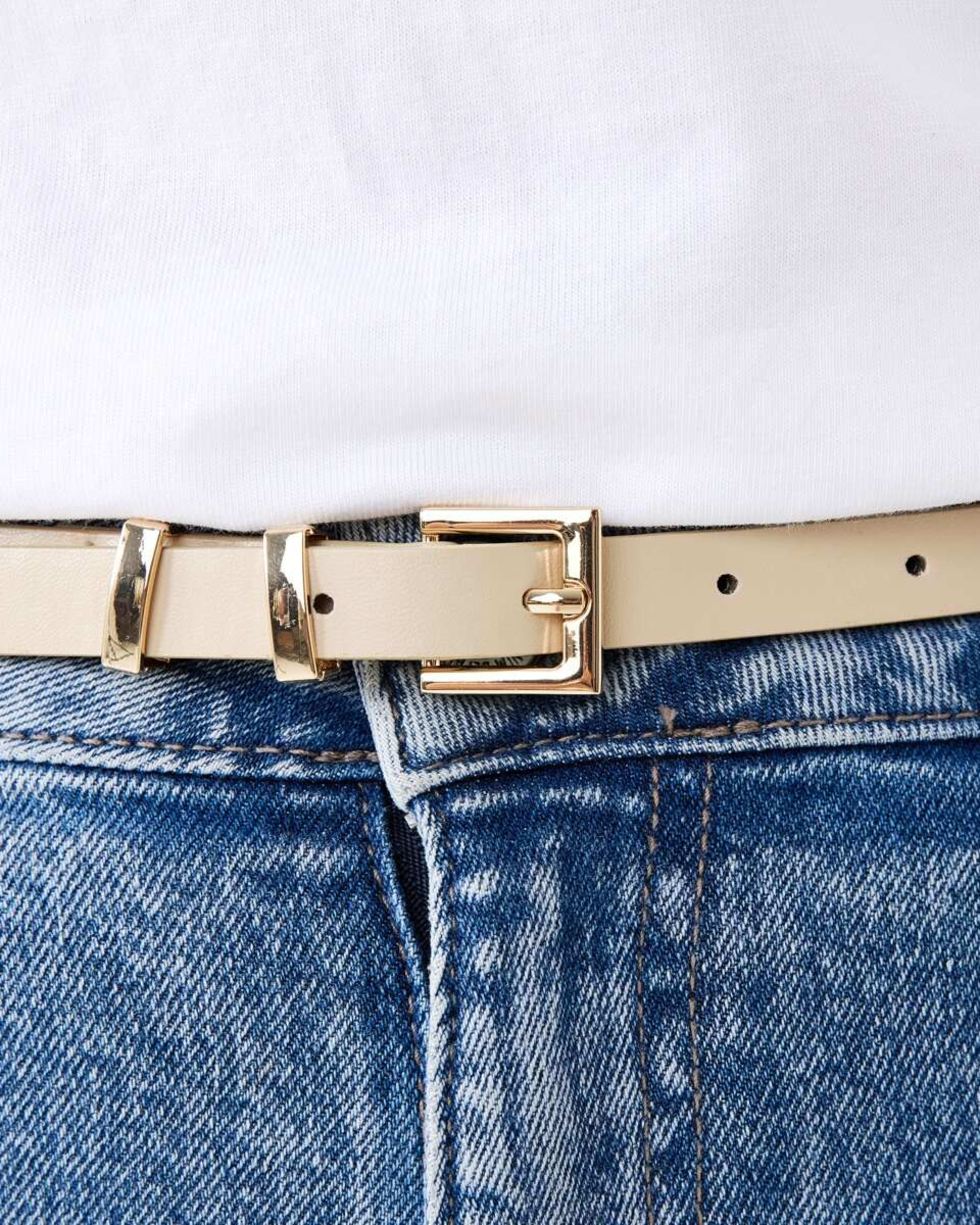 6 2 Pack Skinny Belts LEOPARD BEIGE, 6 of 6