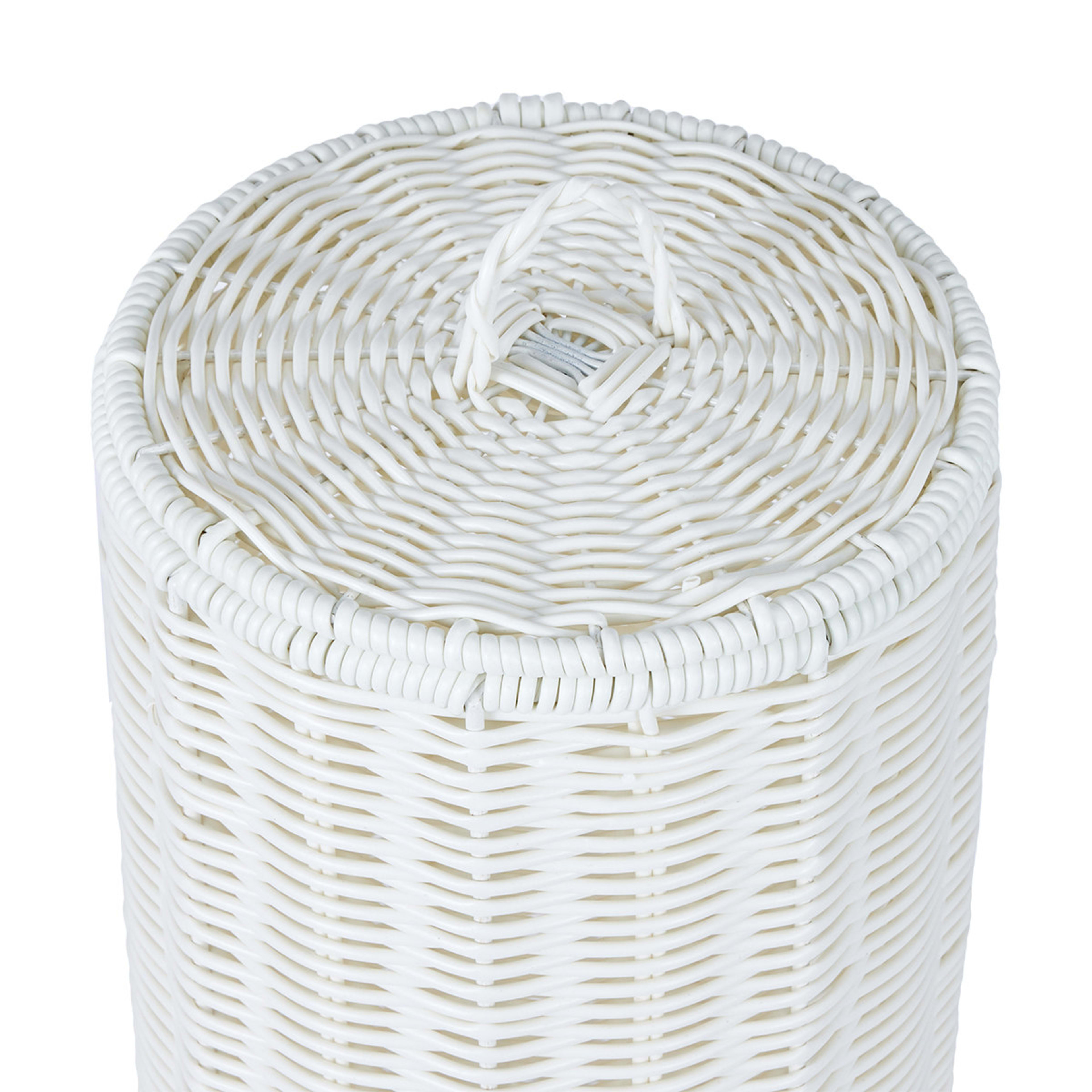White Rattan Look Toilet Roll Holder Kmart