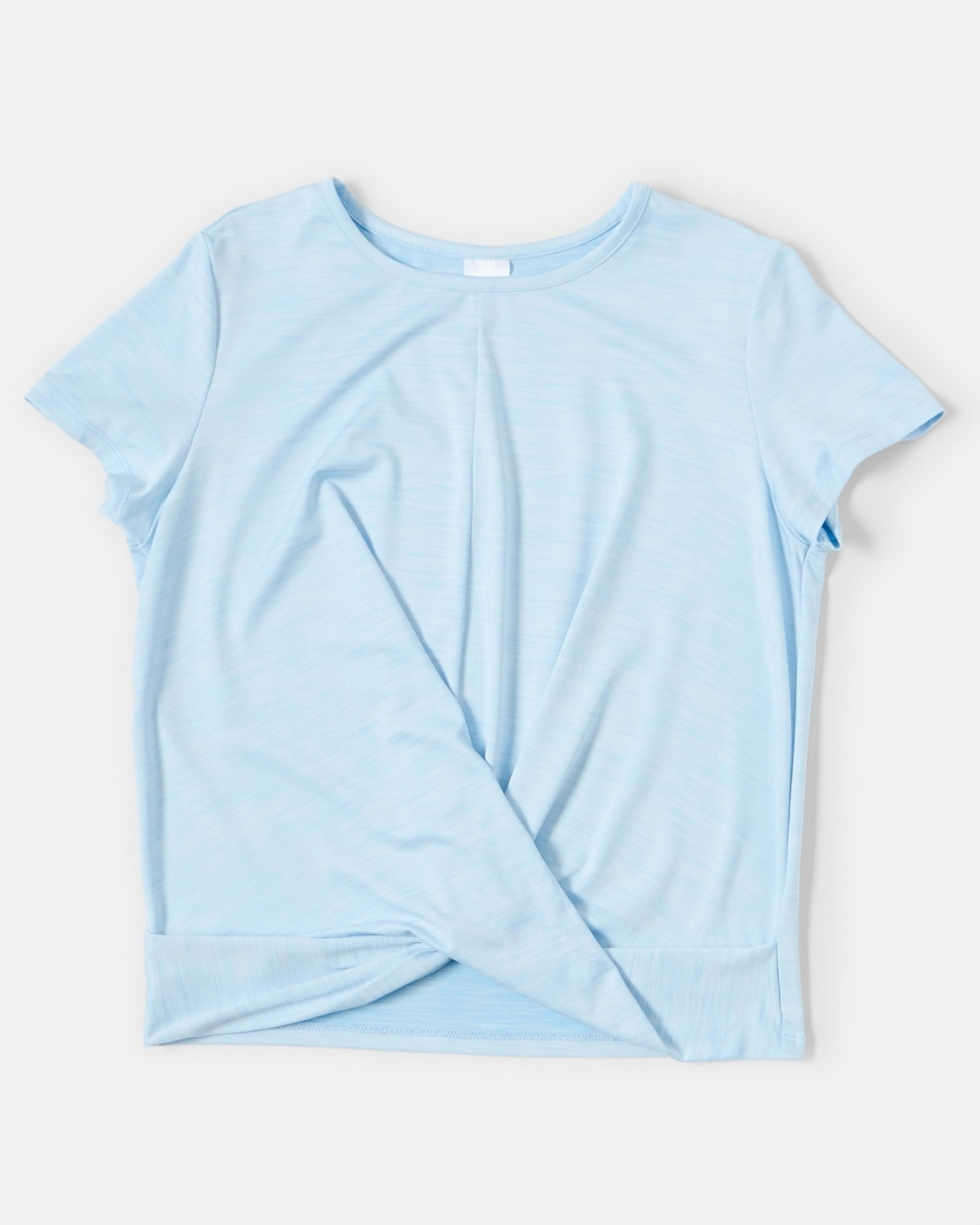 8 Active Kids Twist Front T-shirt Blu Marle, 8 of 9