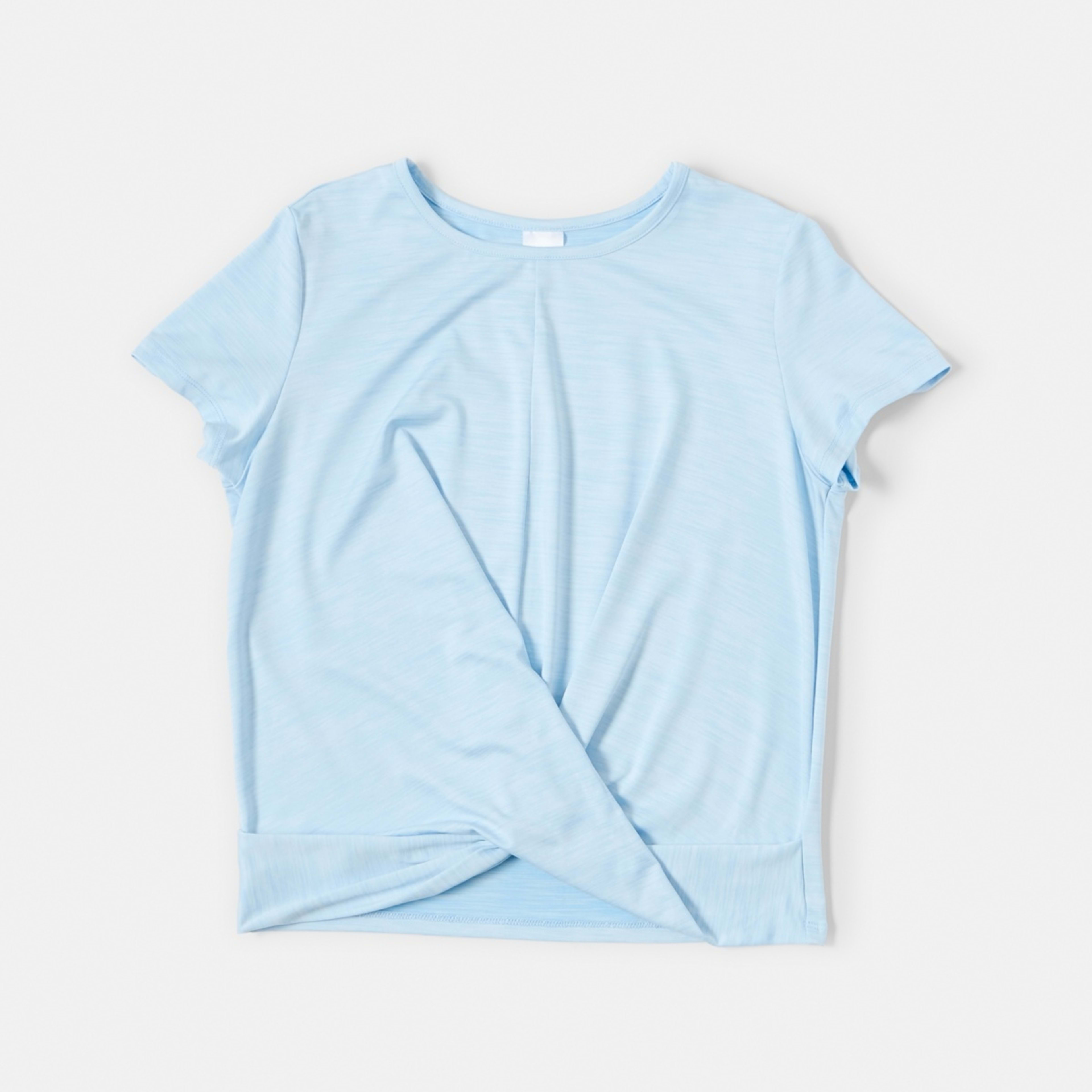 8 Active Kids Twist Front T-shirt Sporty Blue Marle, 8 of 9