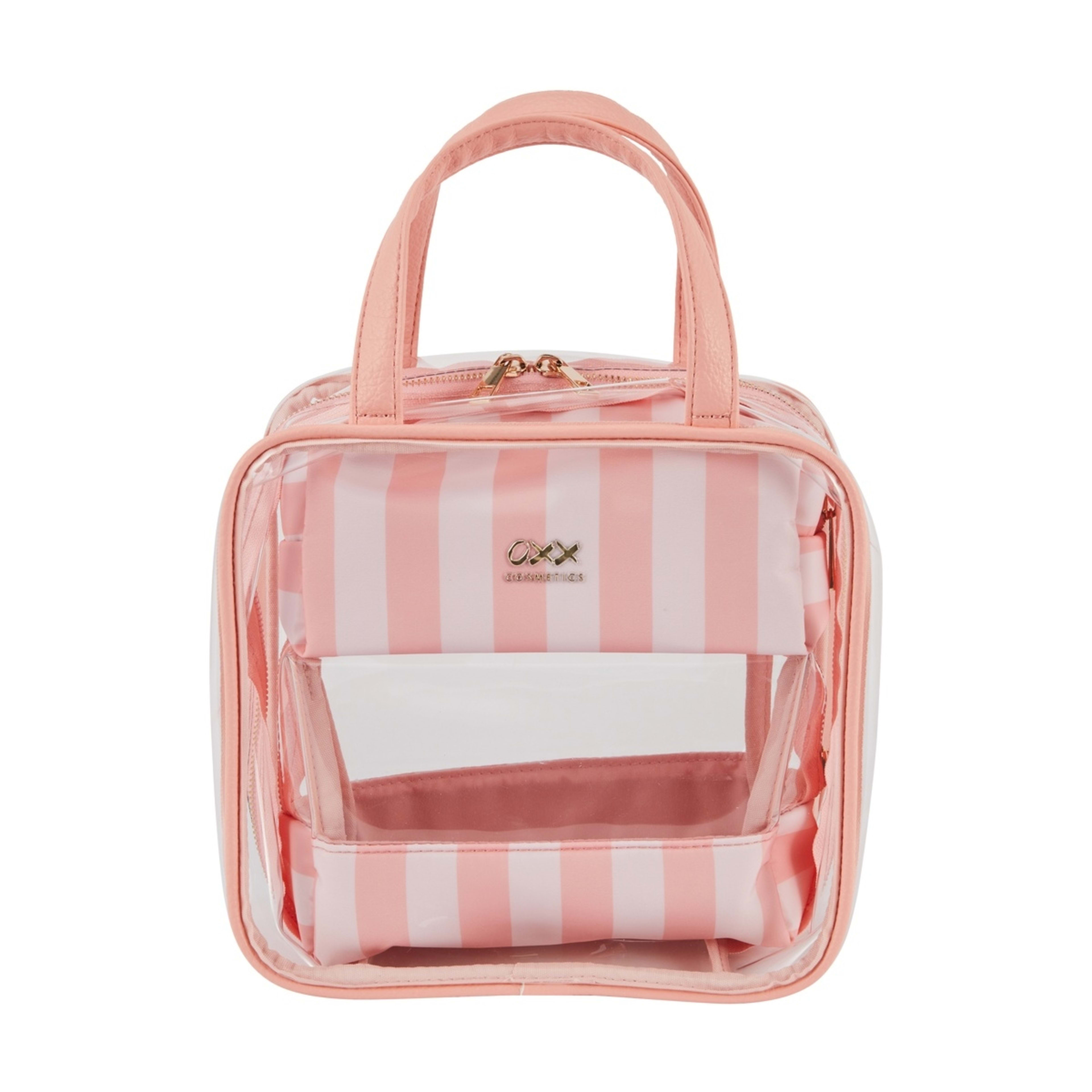 1 OXX Cosmetics 3 Piece Makeup Bag Set - Pink, 1 of 6