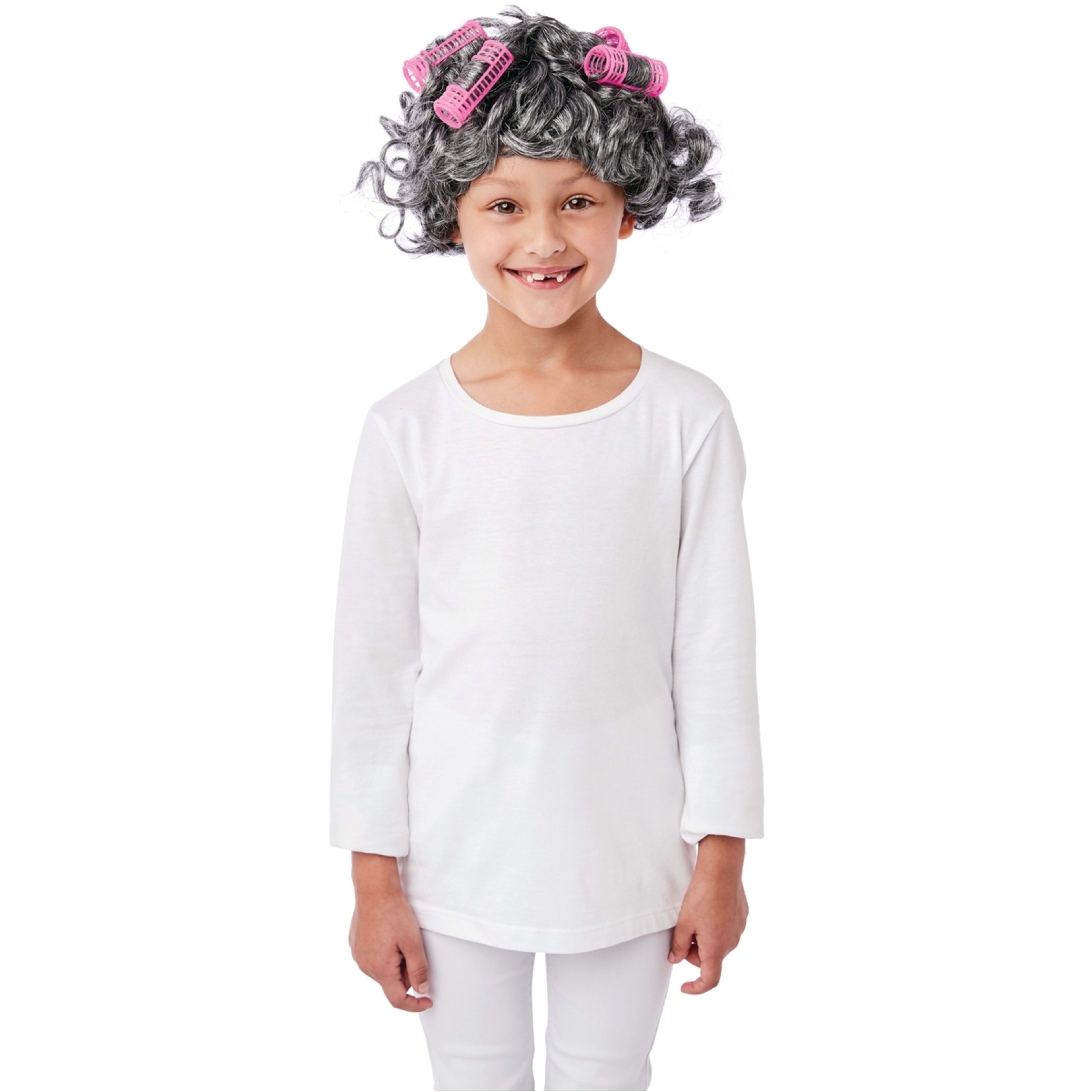 Wig with Hair Rollers Kmart