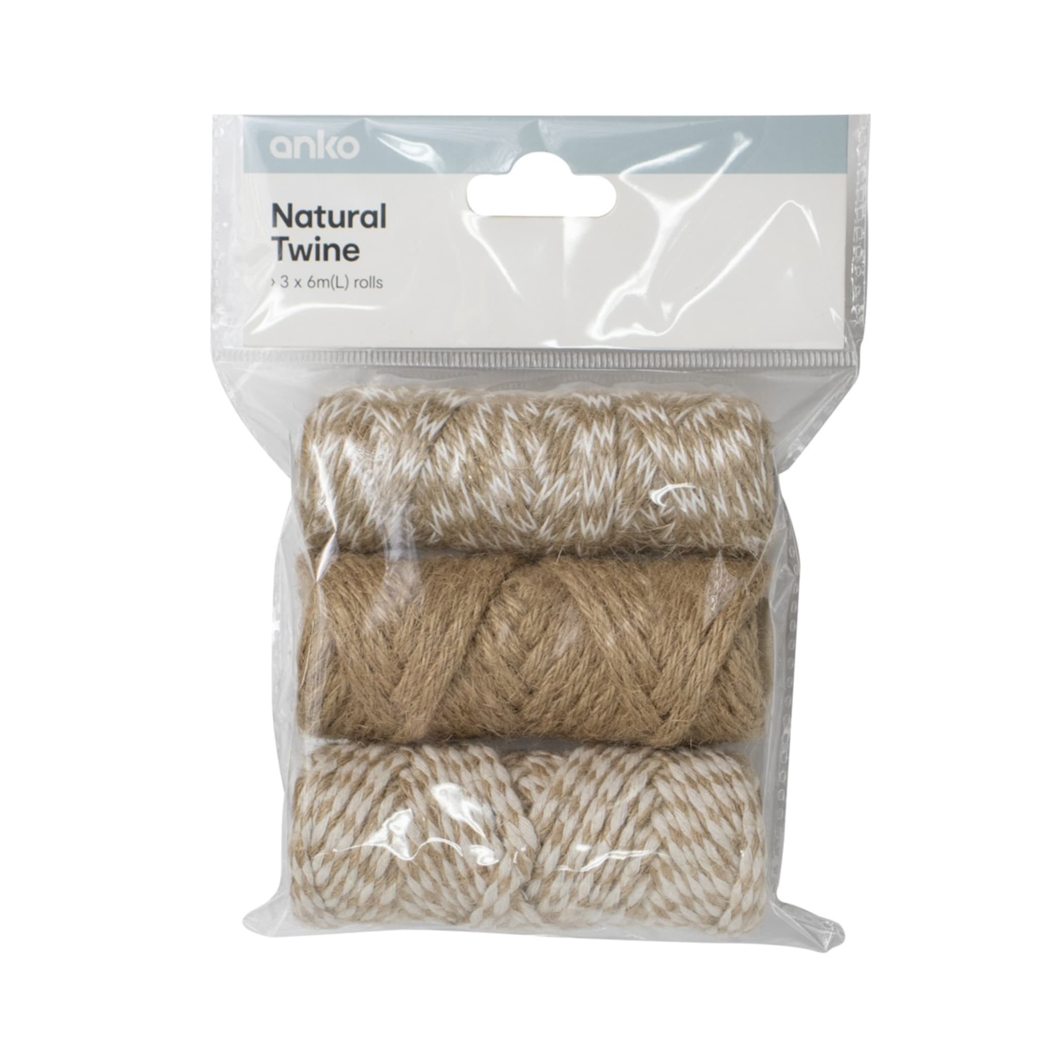 3 Piece Natural Twine Kmart