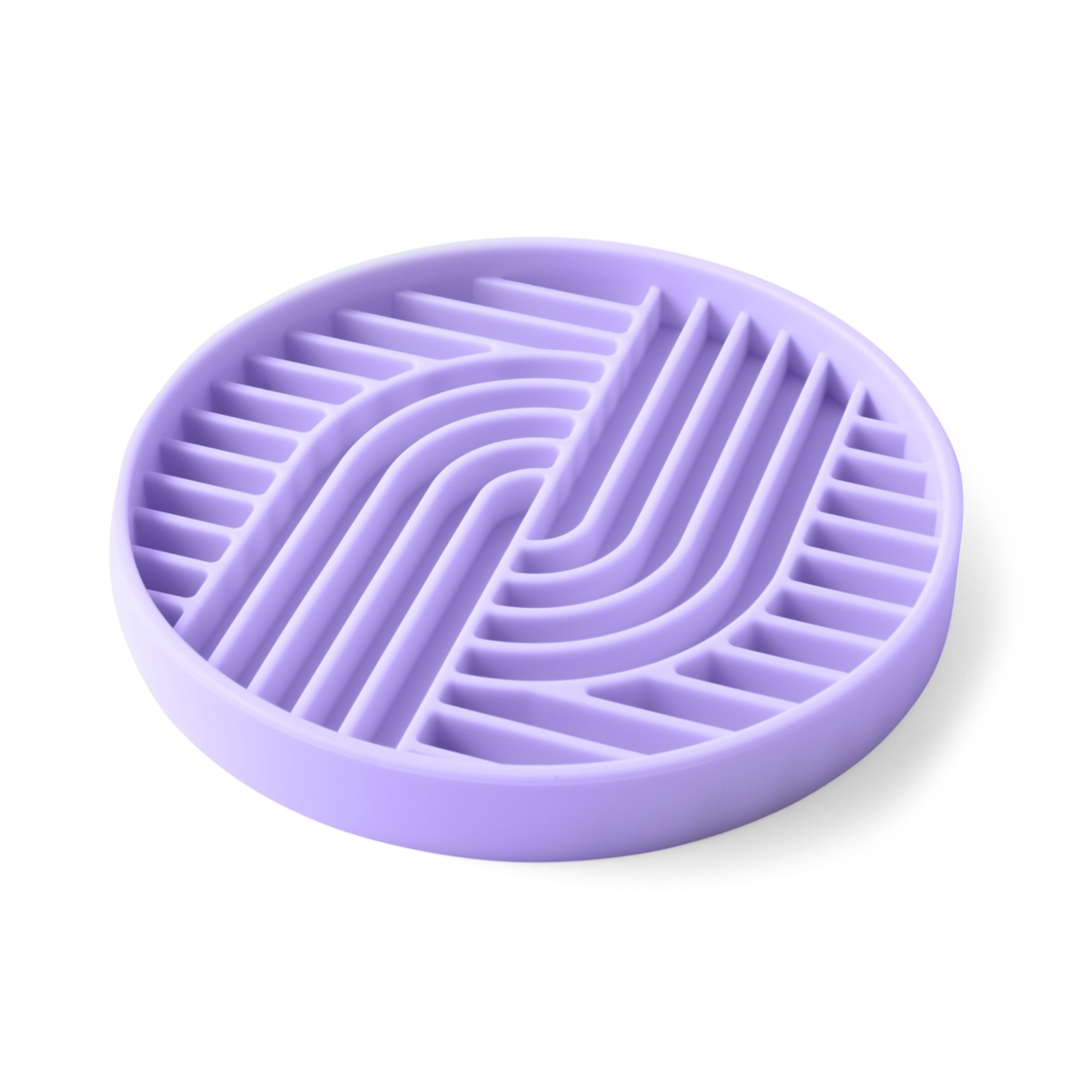 2 Pet Silicone Feeding Plate - Lilac, 2 of 6