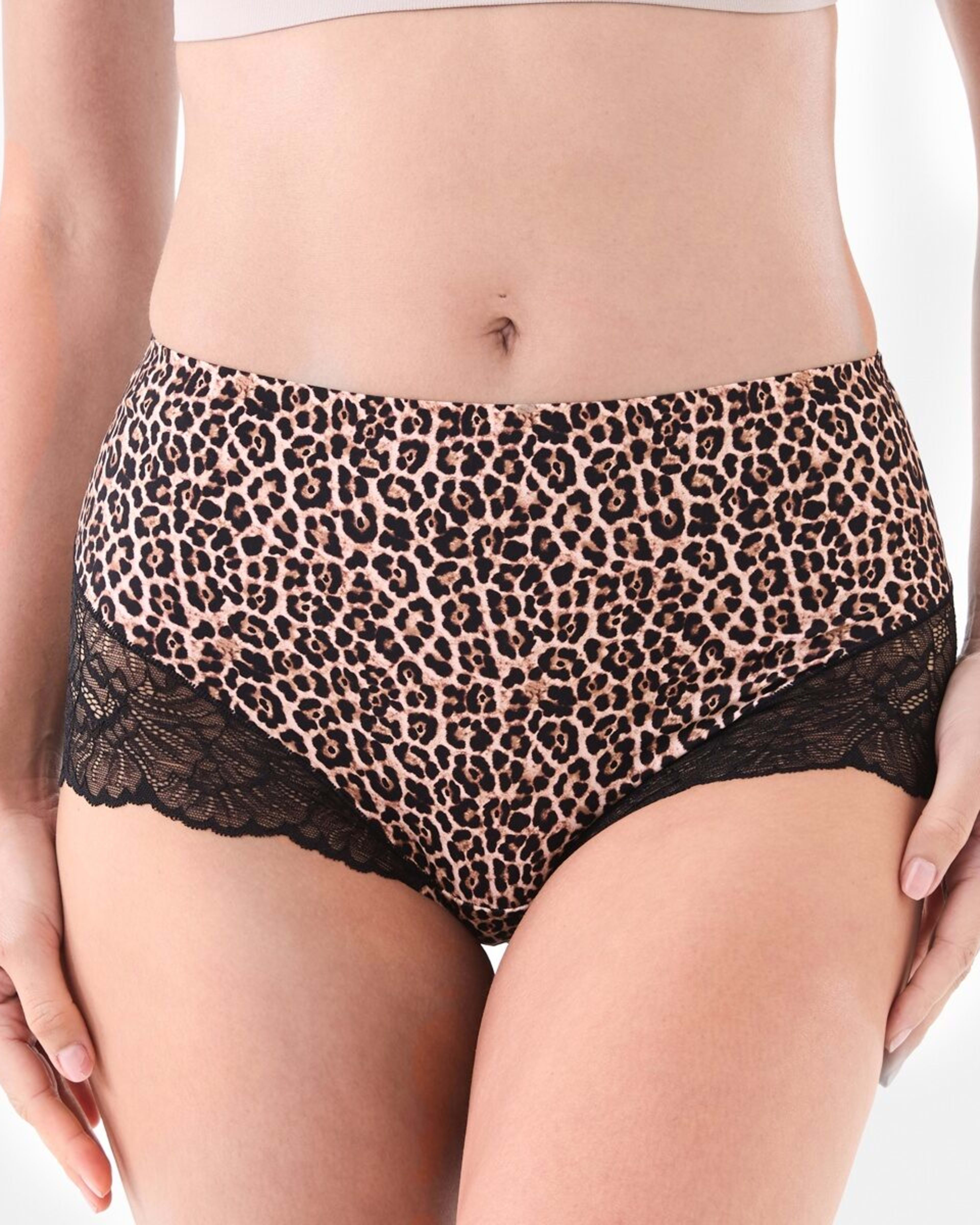4 3 Pack No Show Lace Full Briefs LEOPARD, PINK CHALK, LIGHT FAWN, 4 of 8