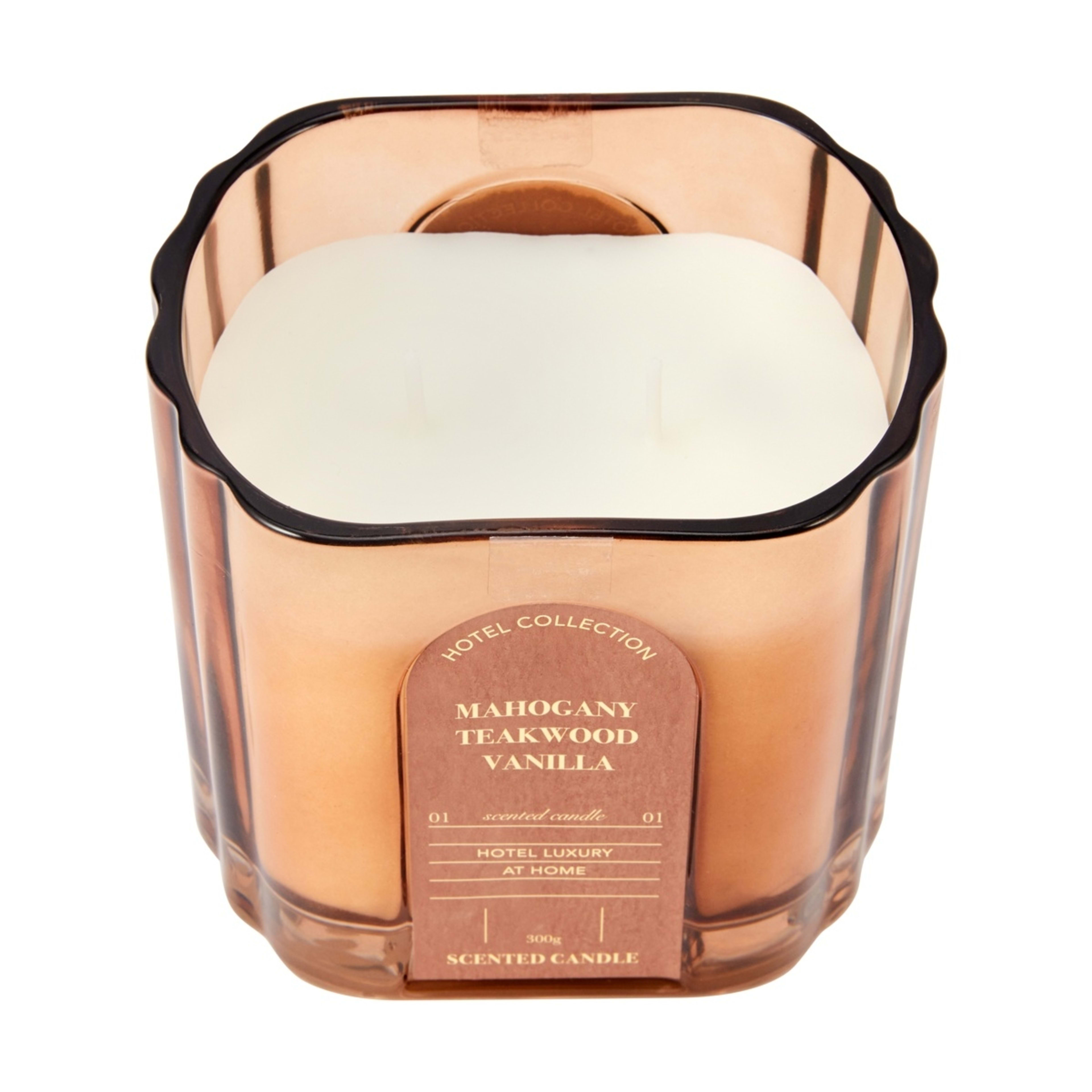 3 Mahogany Hotel Glass Candle, 3 of 5