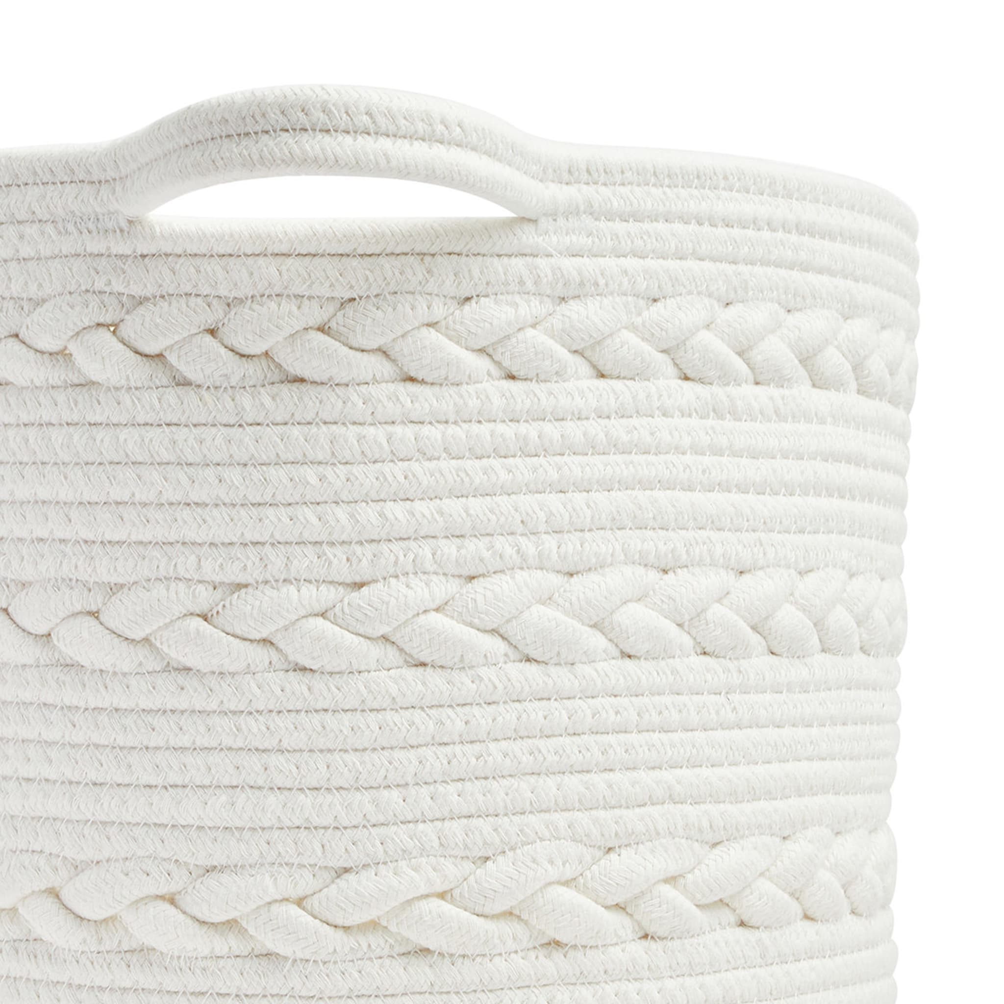 Round Braid Rope Basket White Kmart