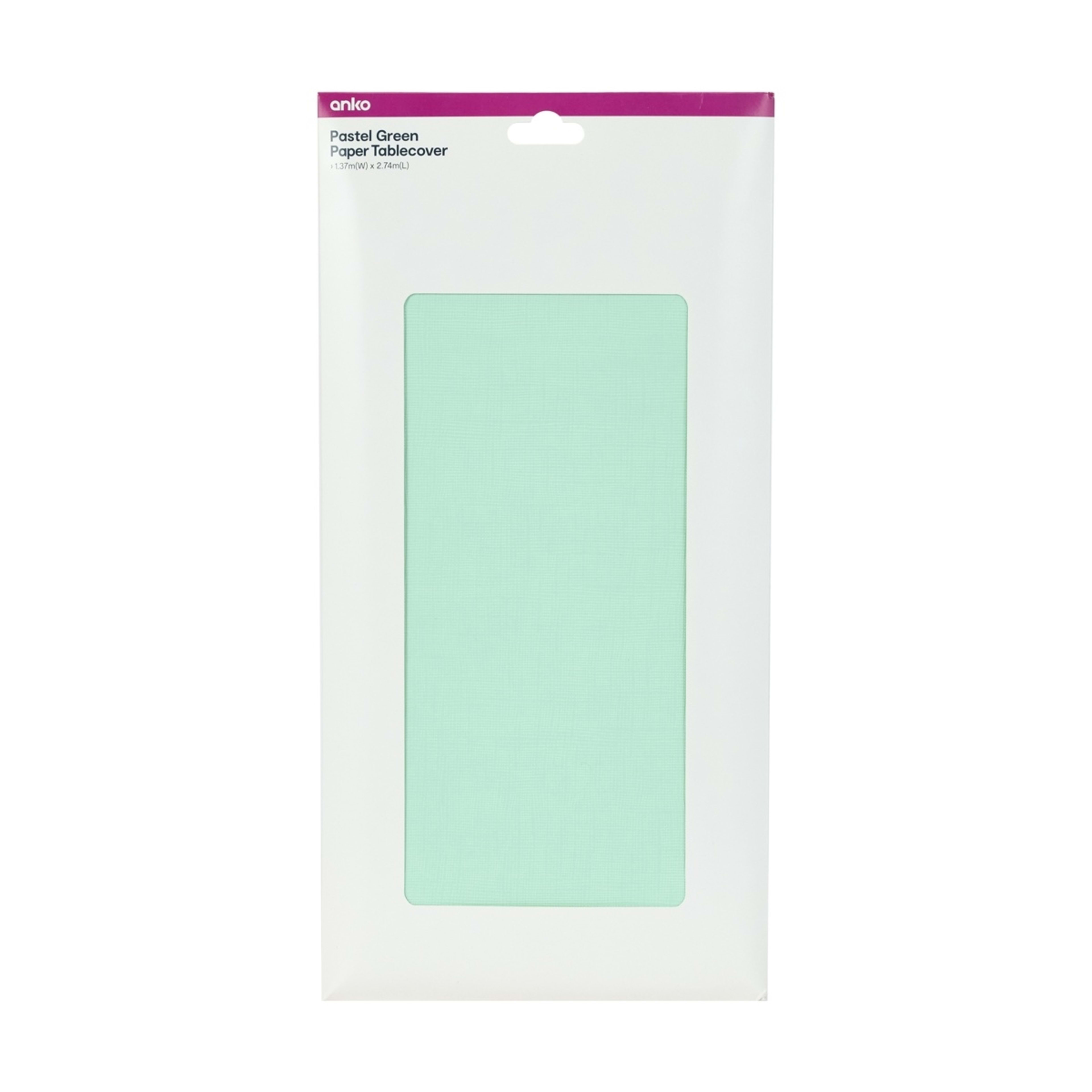 3 Paper Tablecover - Pastel Green, 3 of 3