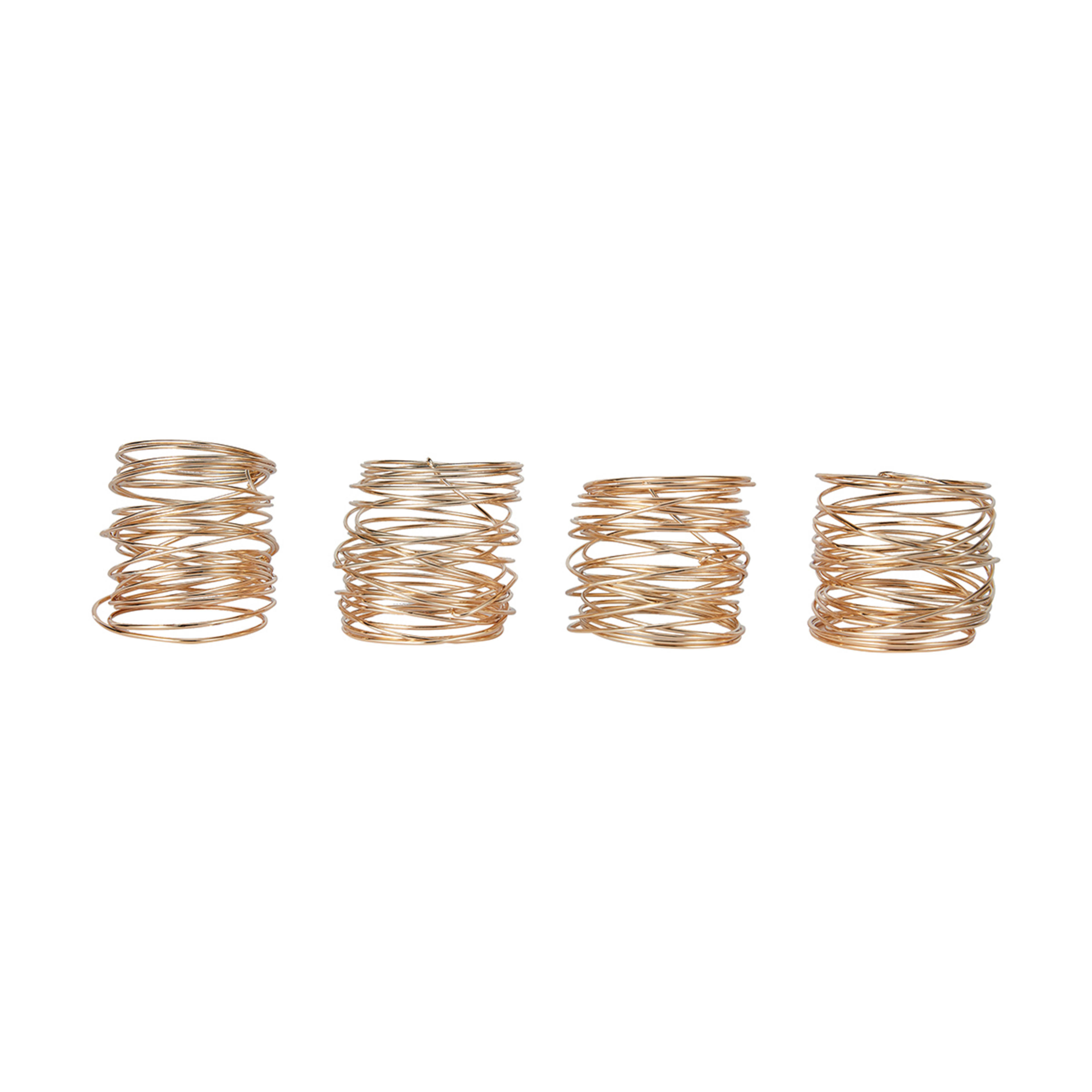 4 Pack Gold Look Twist Napkin Rings Kmart