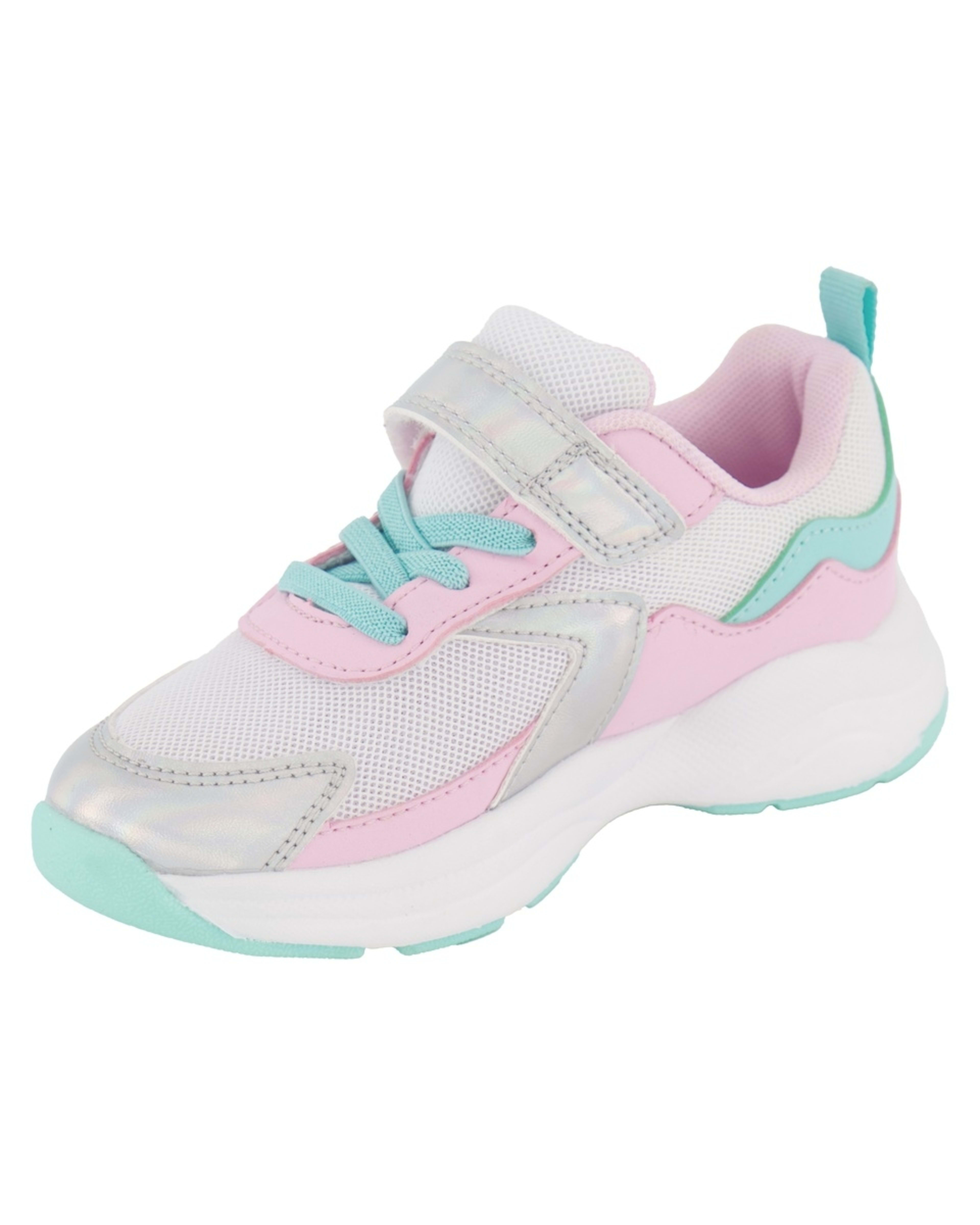 3 Junior Chunky Sneakers Irridescent Silver, 3 of 5