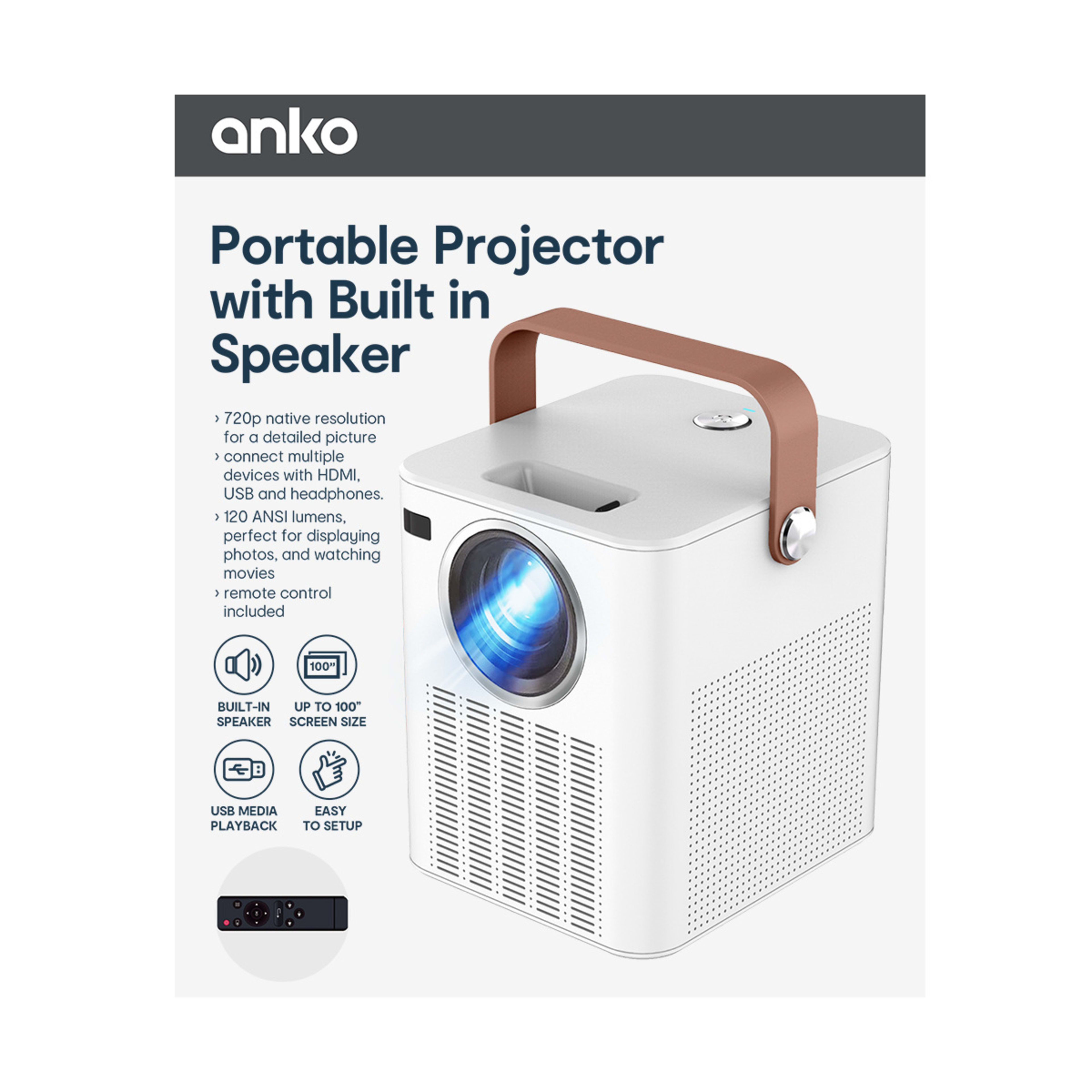 6 Portable 720p Projector with Built in Speaker, 6 of 6