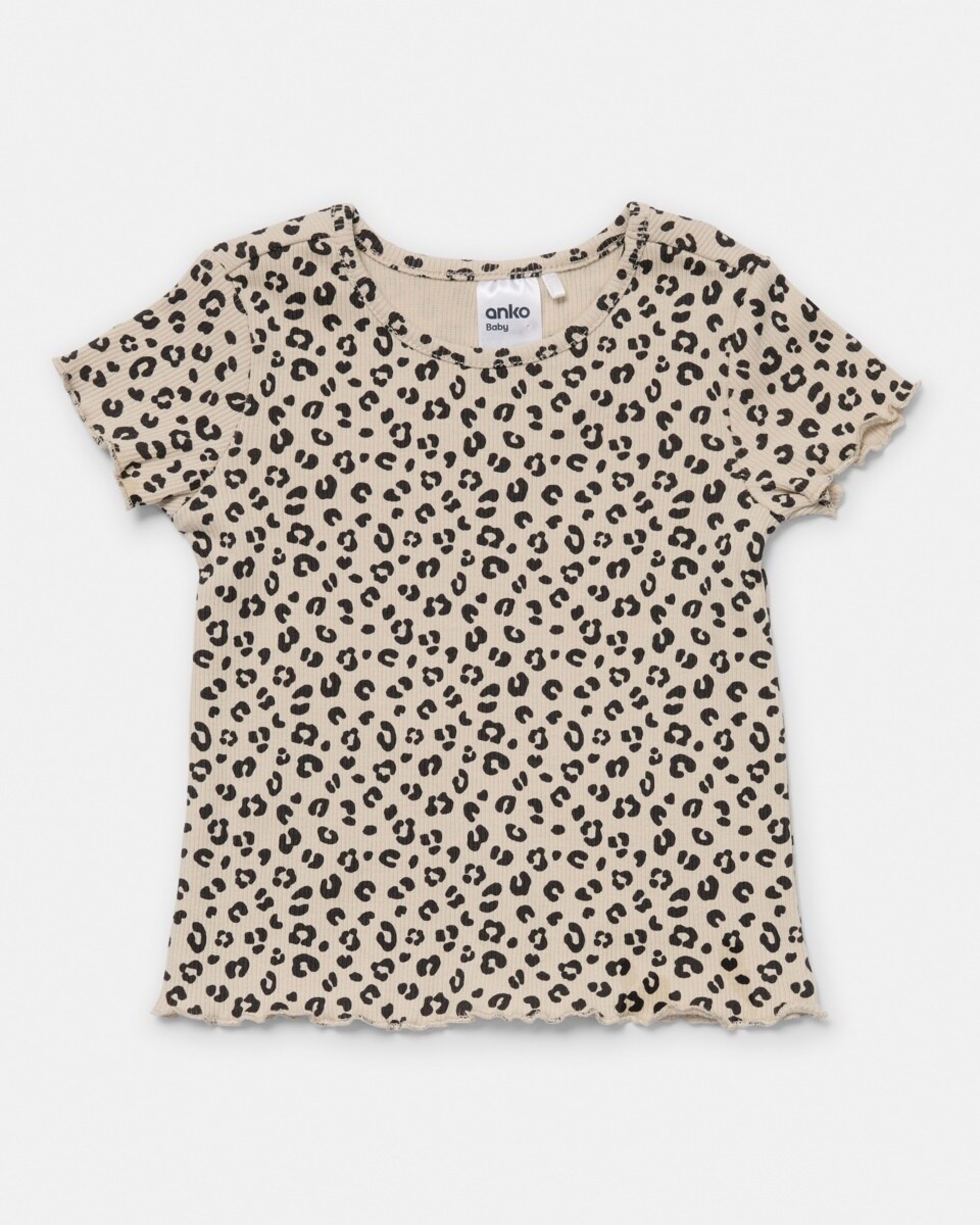 3 3 Pack T-shirts Brown Leopard, 3 of 8