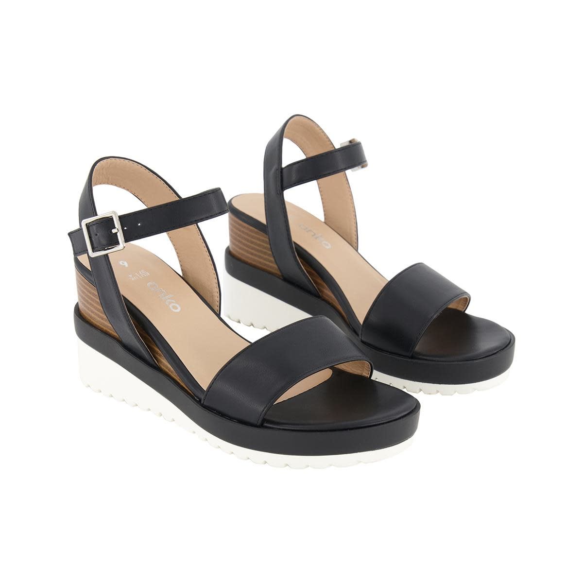 Stacked Wedge Heel Sandals Kmart