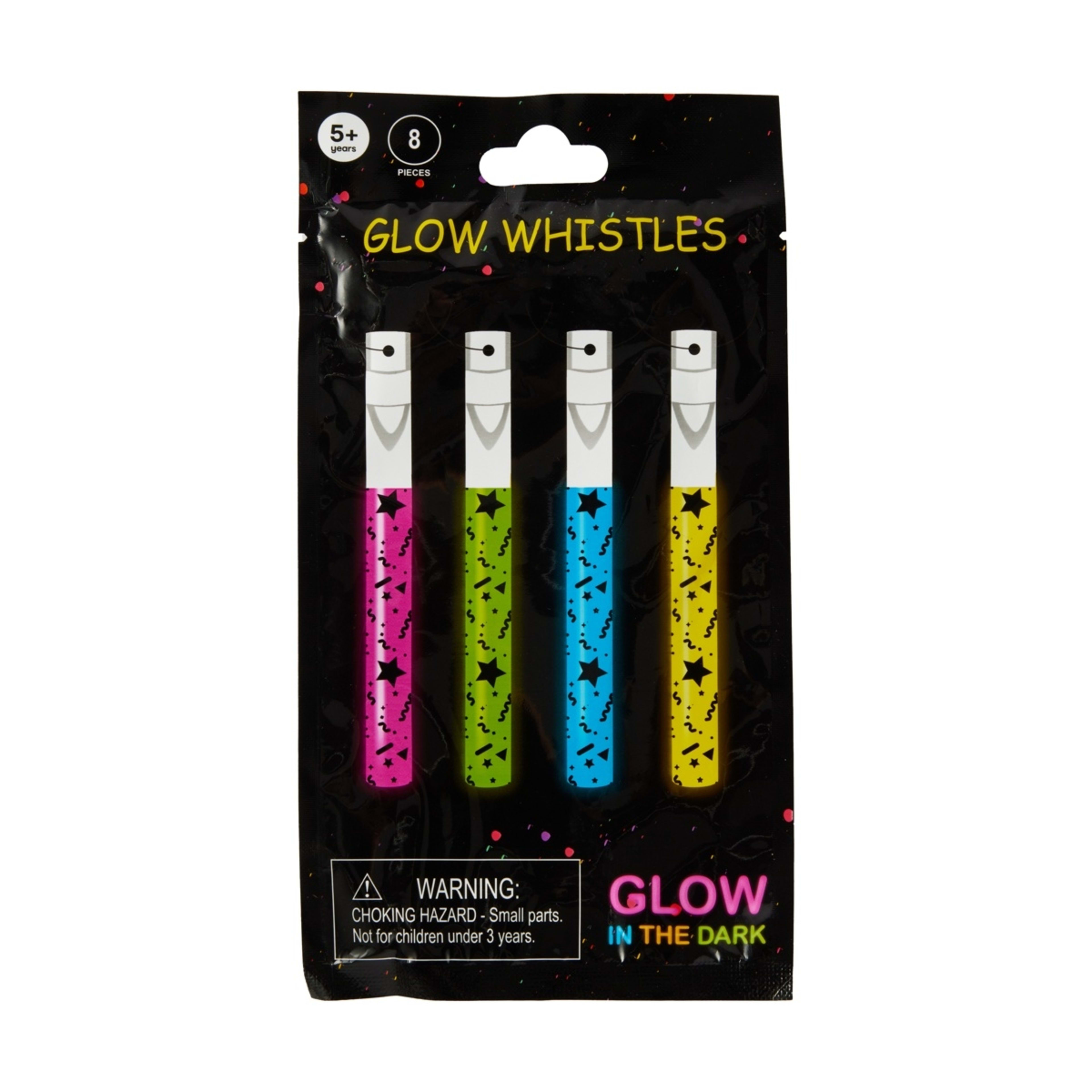 1 8 Piece Glow Whistles, 1 of 5