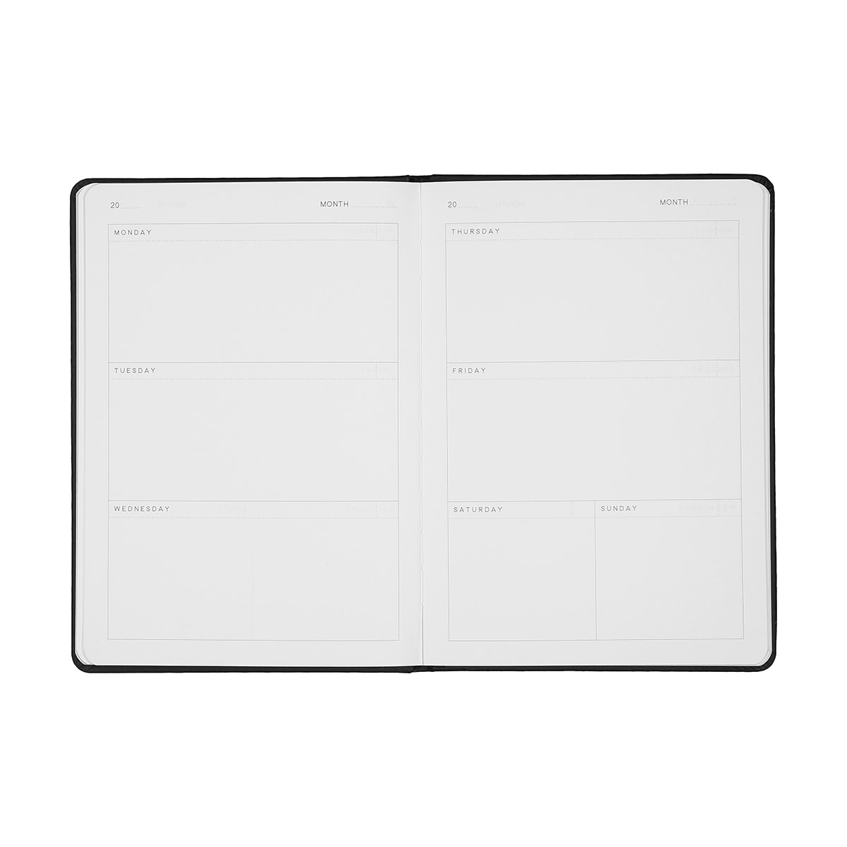 Undated Planner Black Kmart