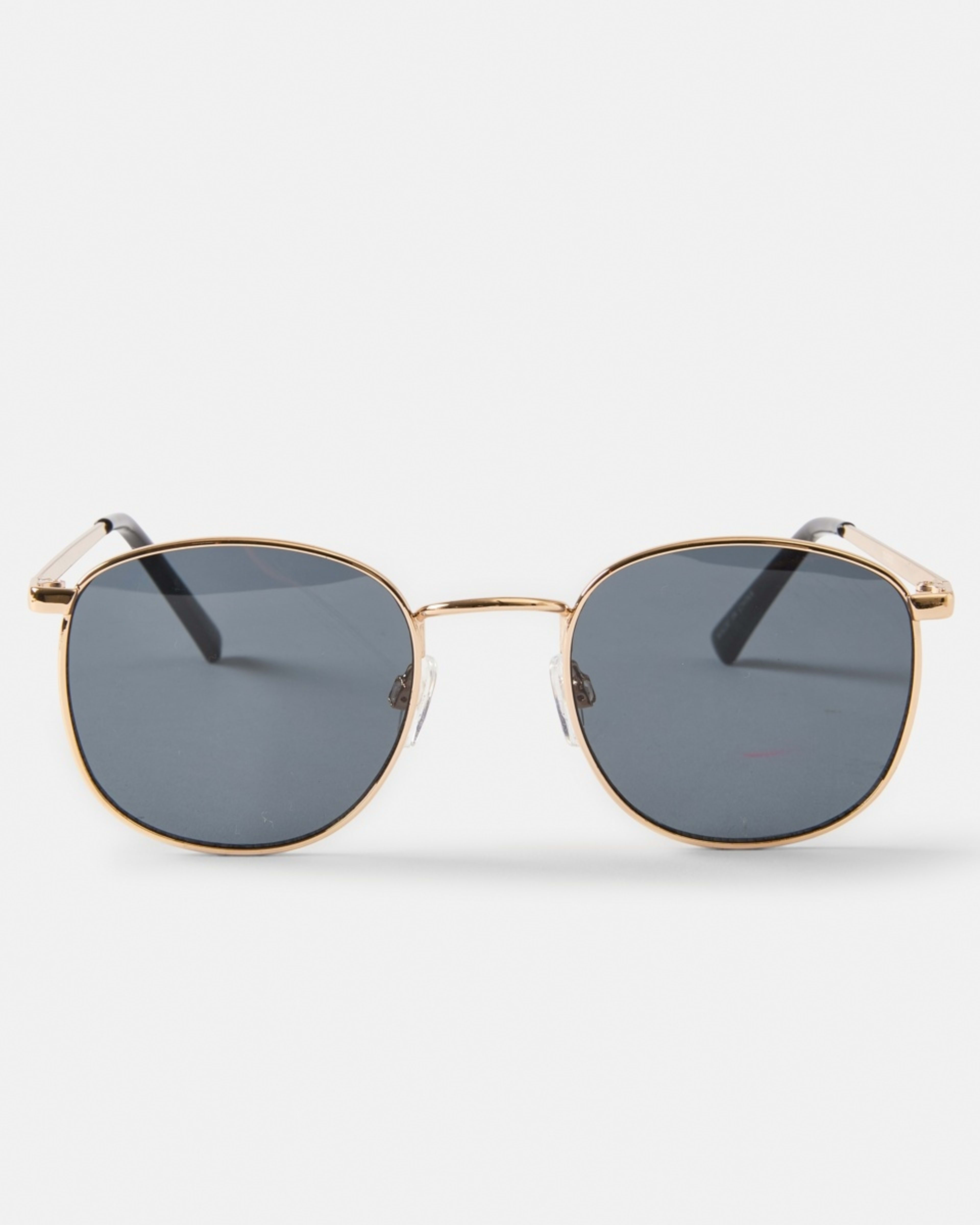 1 Classic Round Metal Sunglasses Gold