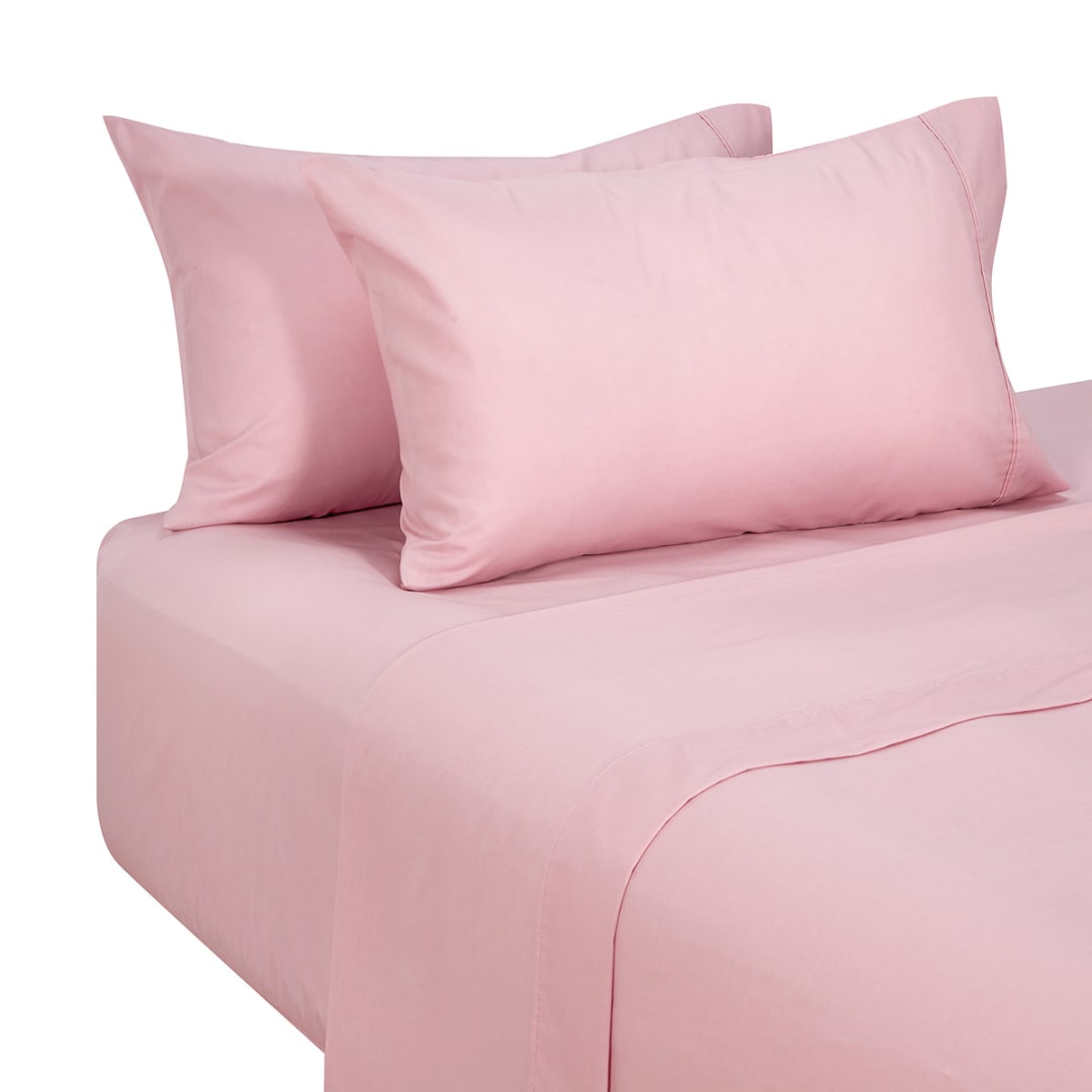 180 Thread Count Sheet Set Queen Bed, Pink Kmart