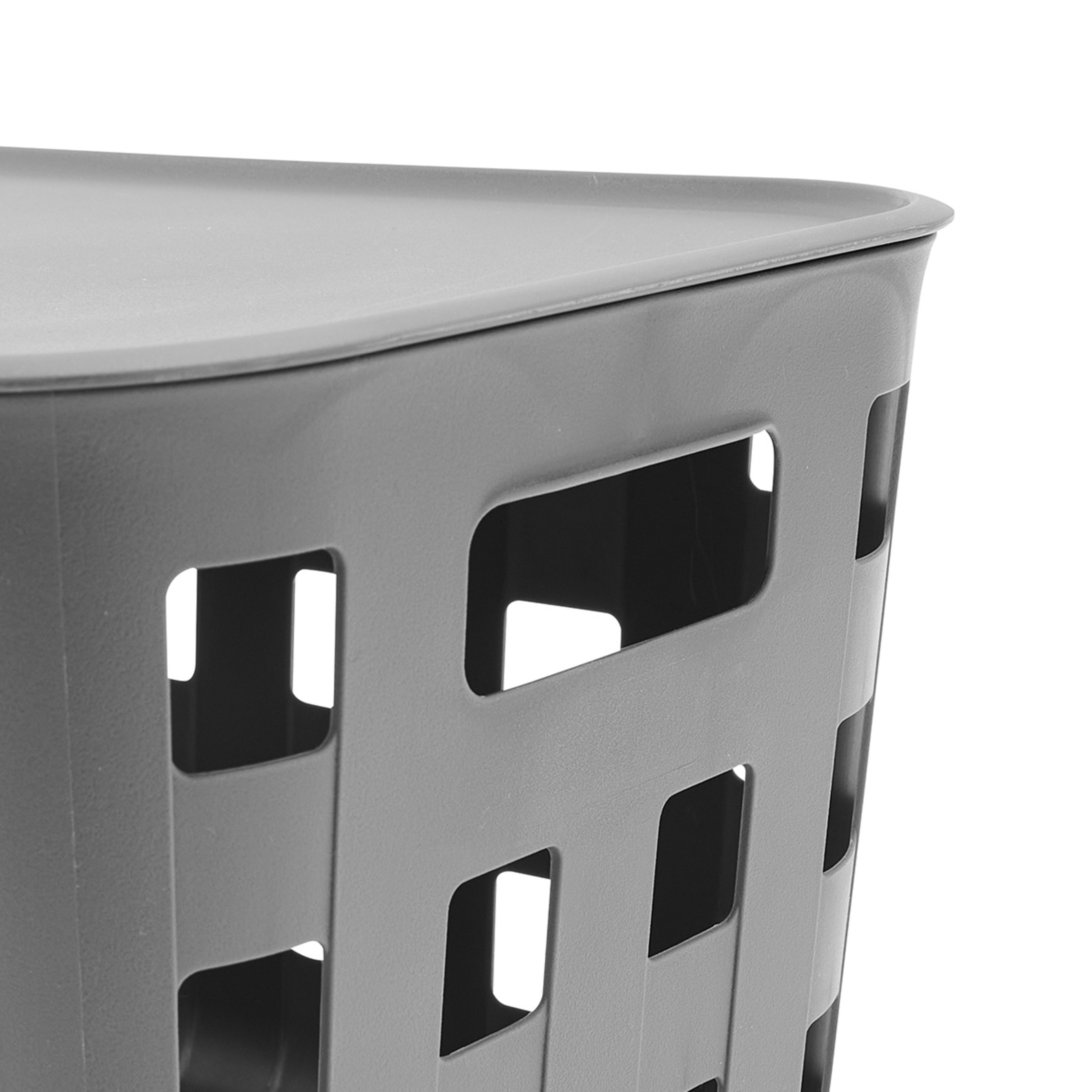 7 18L Rectangle Trellis Basket with Lid - Charcoal, 7 of 9