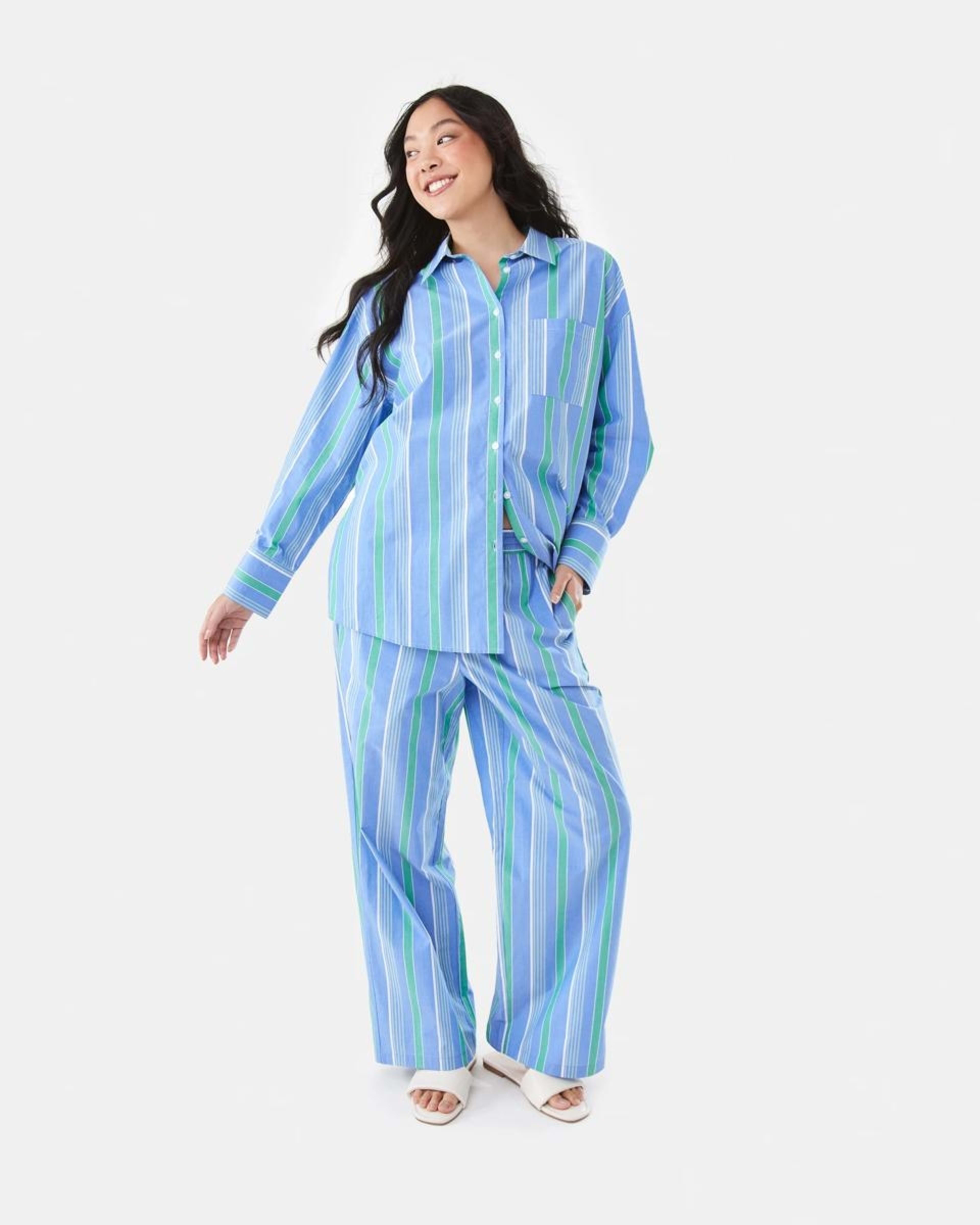 2 Long Sleeve Resort Shirt POP STRIPE BLUE MARINE, 2 of 9