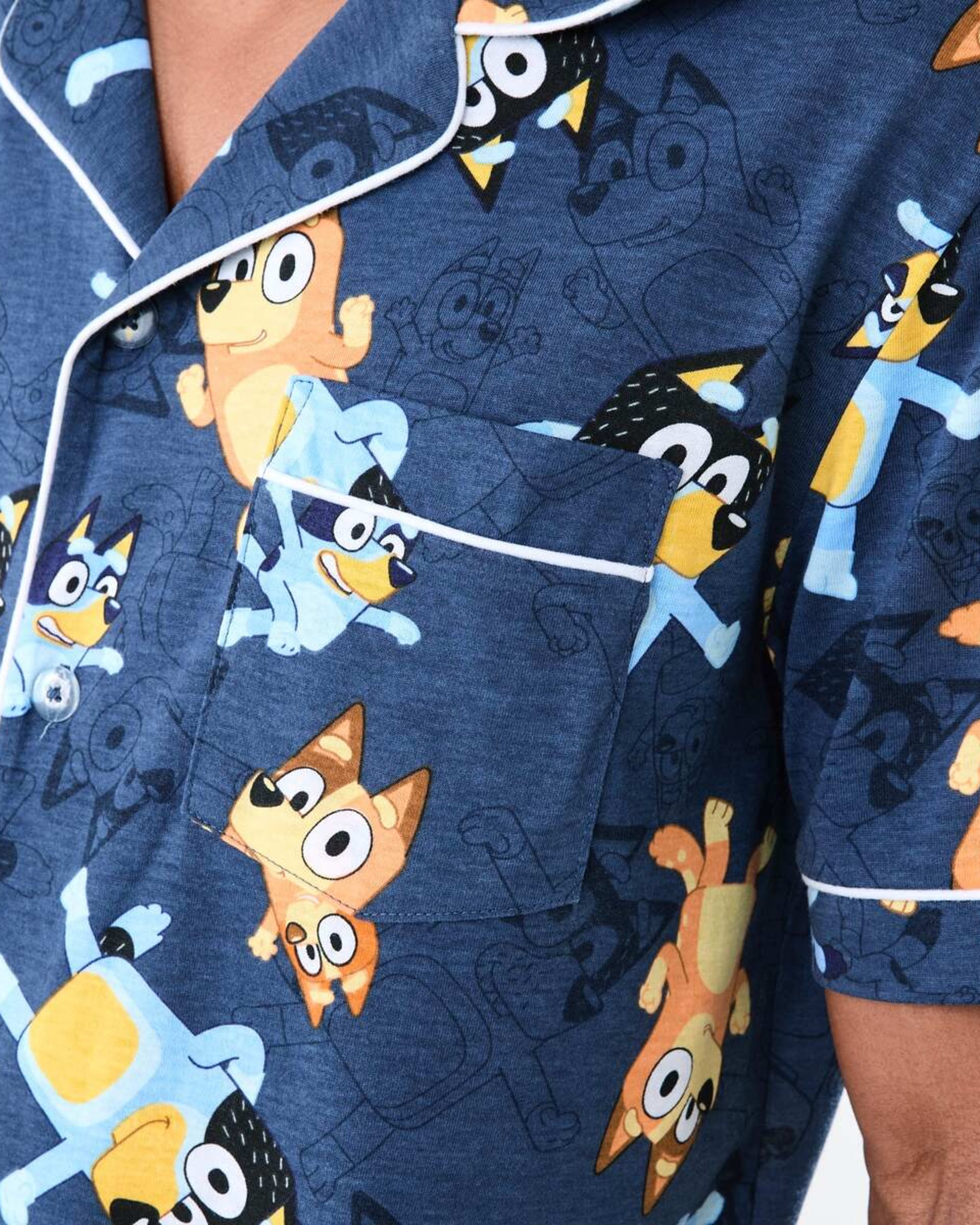 6 Bluey License Short Sleeve Button Through Matching Family Pyjama Set BLUEY, 6 of 9